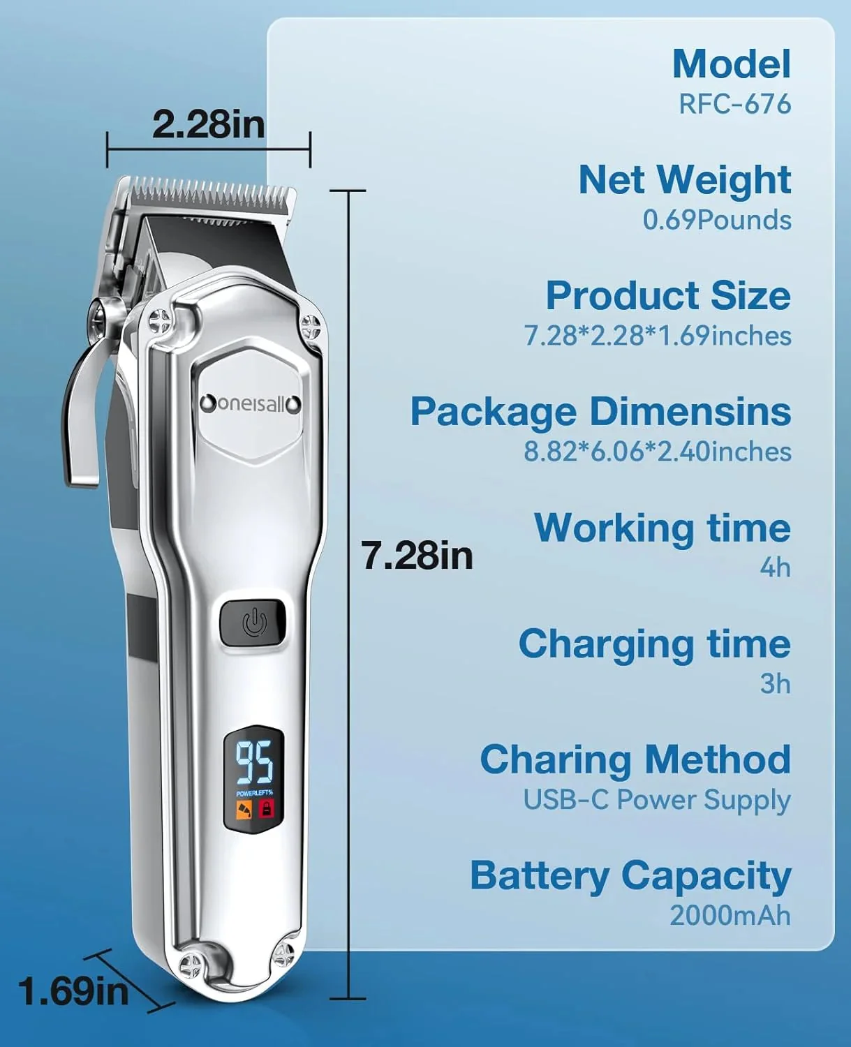 Dog Clippers for Thick Heavy Coats - Cordless Pet Grooming Trimmer