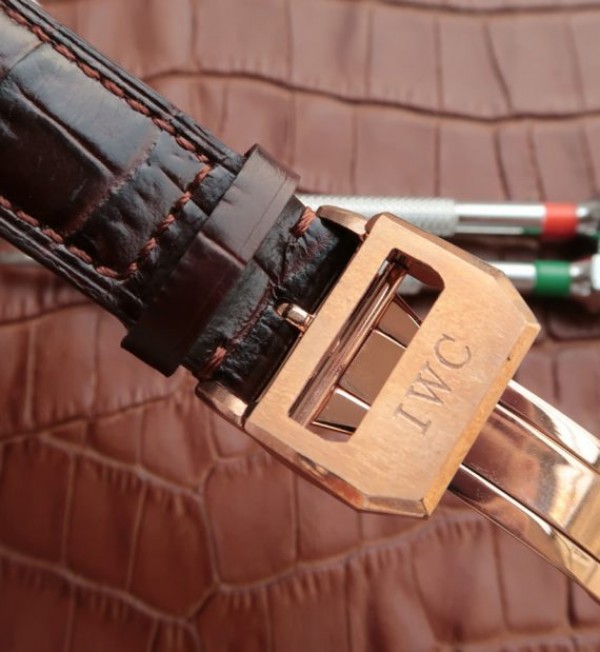 Replica IWC ZF Pilot Chrono RG IW387803 Leather Strap A7750 - Top club