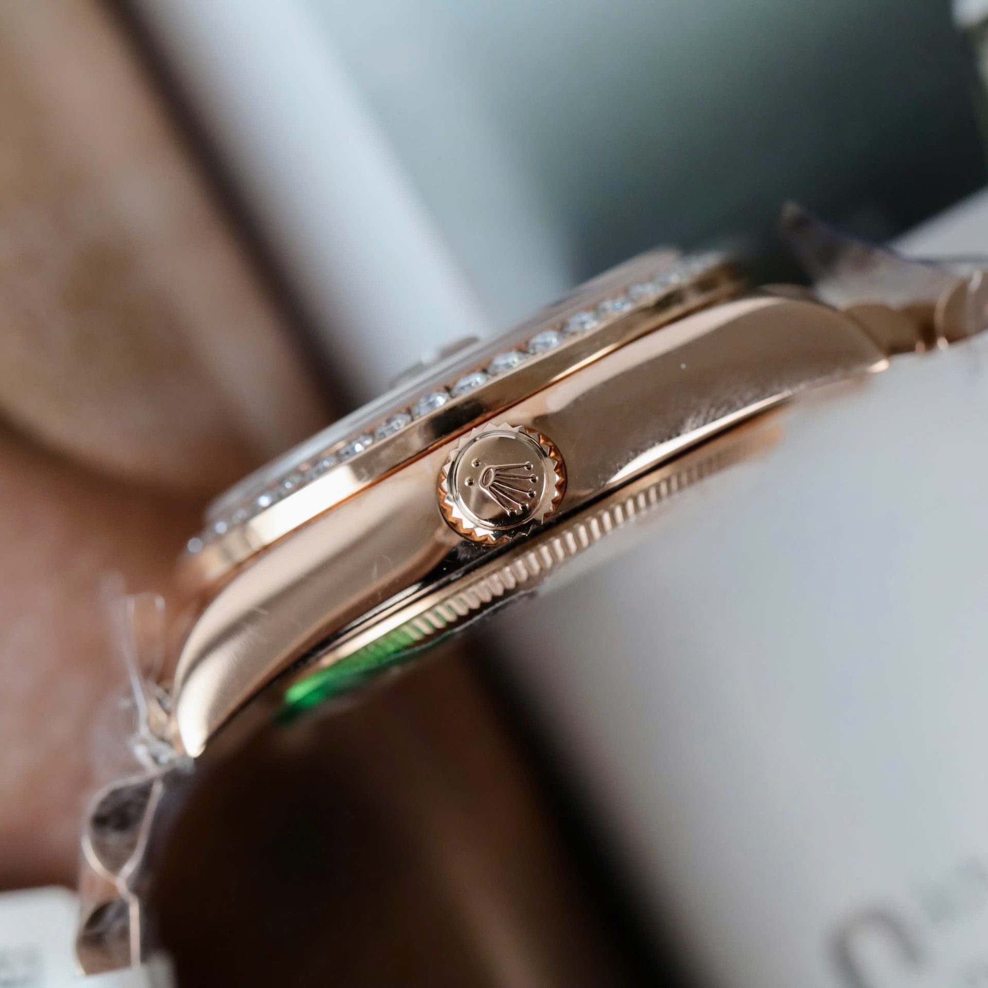 Rolex DateJust Women s Copies Watch Diamonds Moissanite + 18K Gold Wrapped 31mm - Elite Watch Atelier