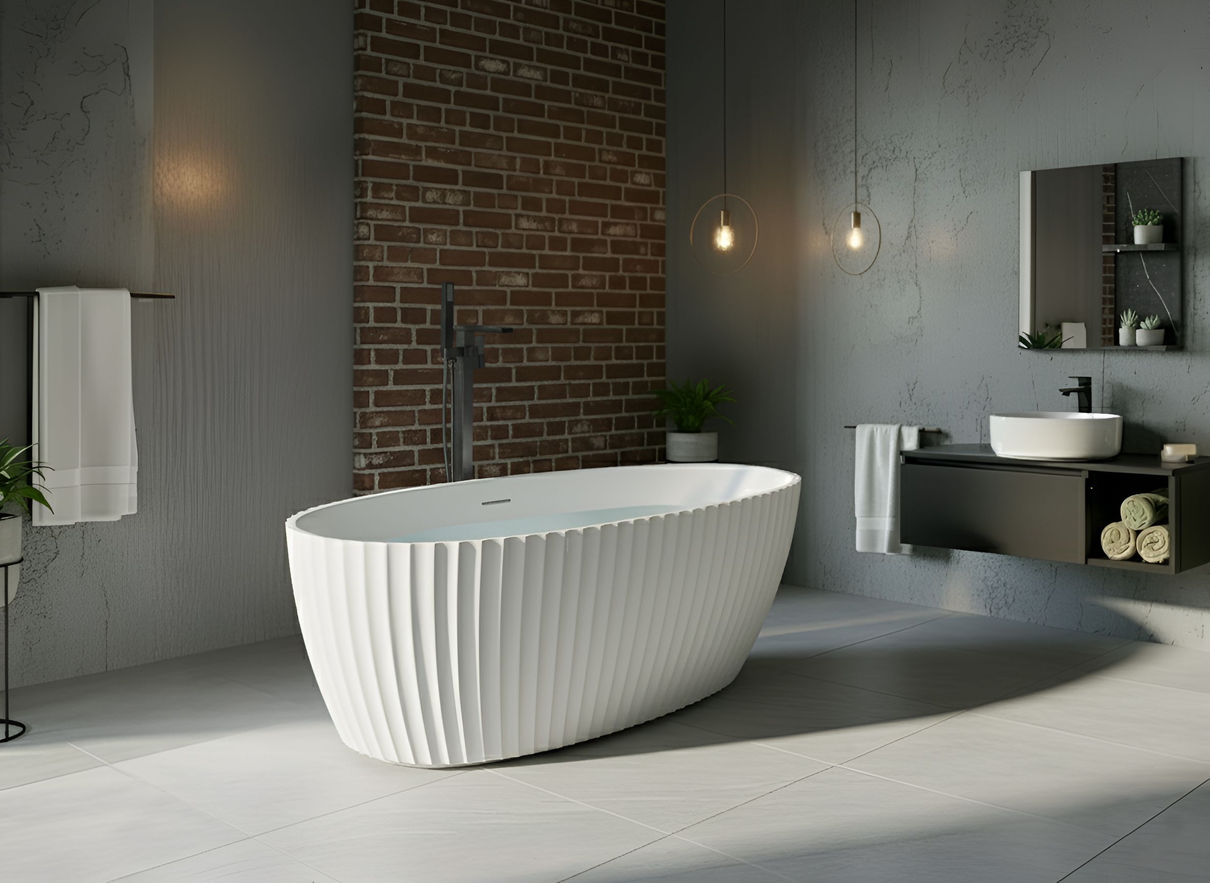 Freestanding Bathtub TEFE 1700 x 780 mm White