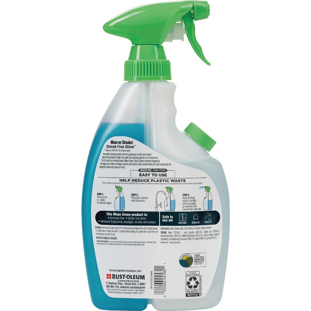 Mean Green 28 Oz. Fresh Refillable Glass Cleaner