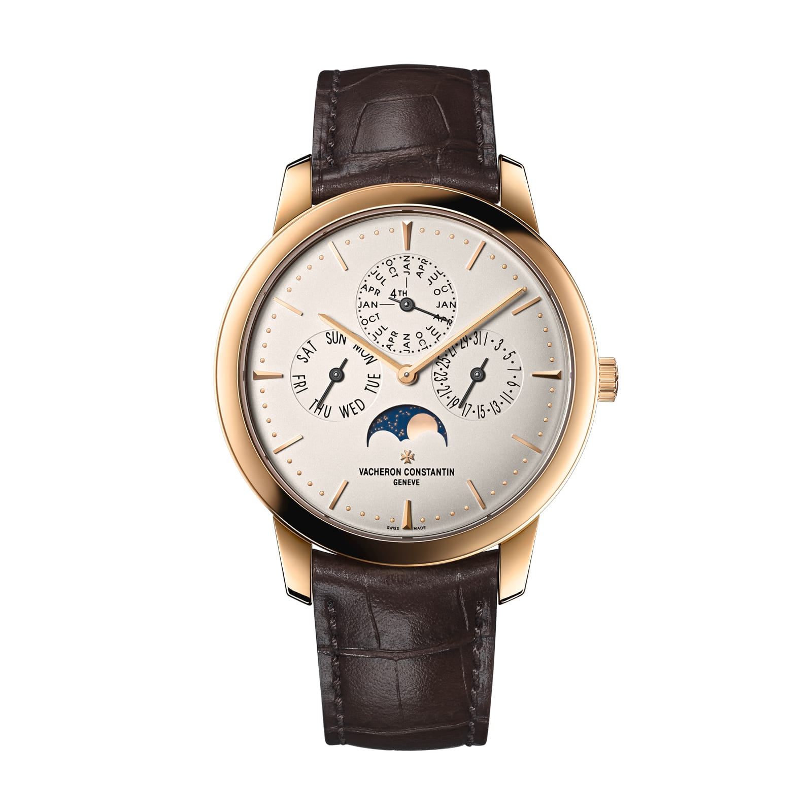 Replica Watches Fake Vacheron Constantin Patrimony perpetual calendar ultra-thin 41 MM PINK GOLD(1:1 replica) - Elite Watch Atelier