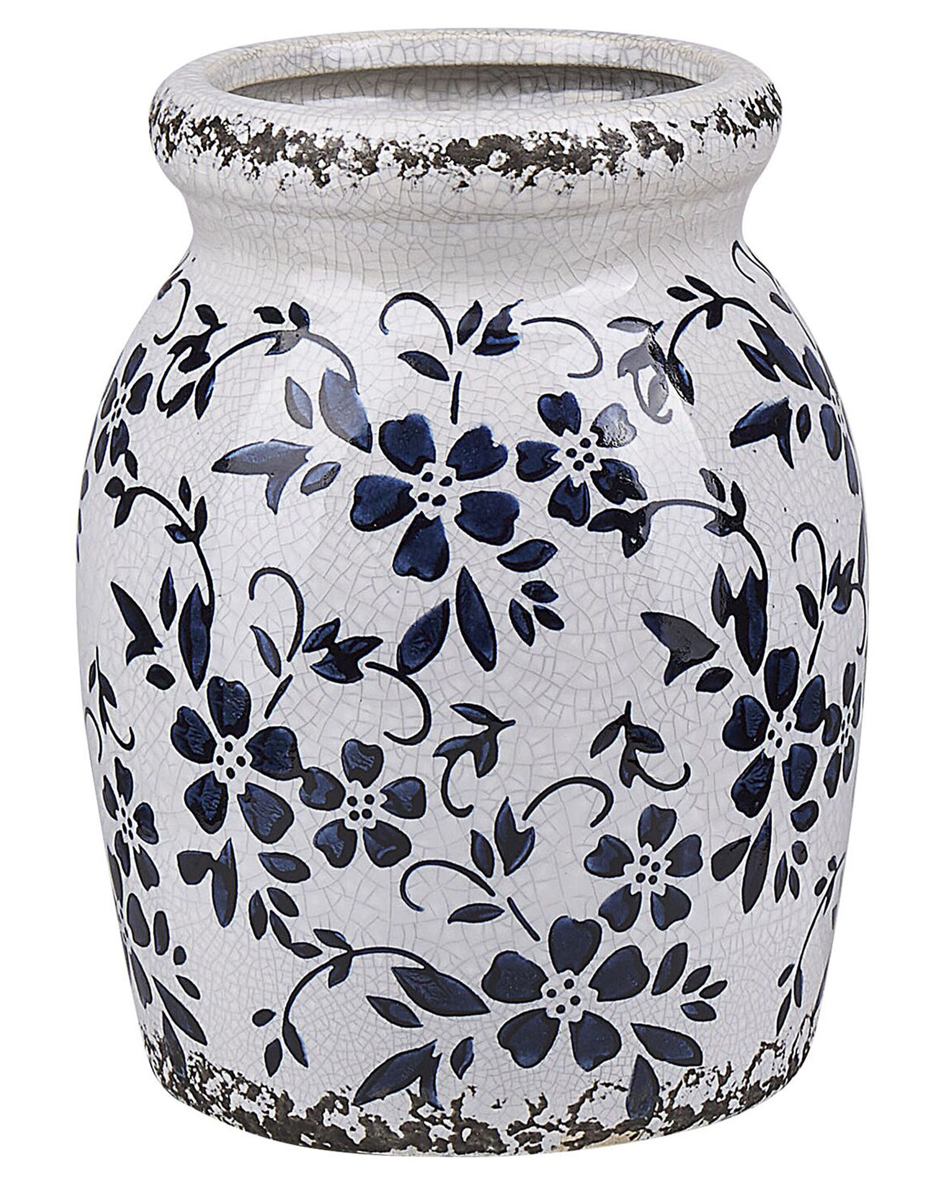 Flower Vase AMIDA Stoneware 18 cm White