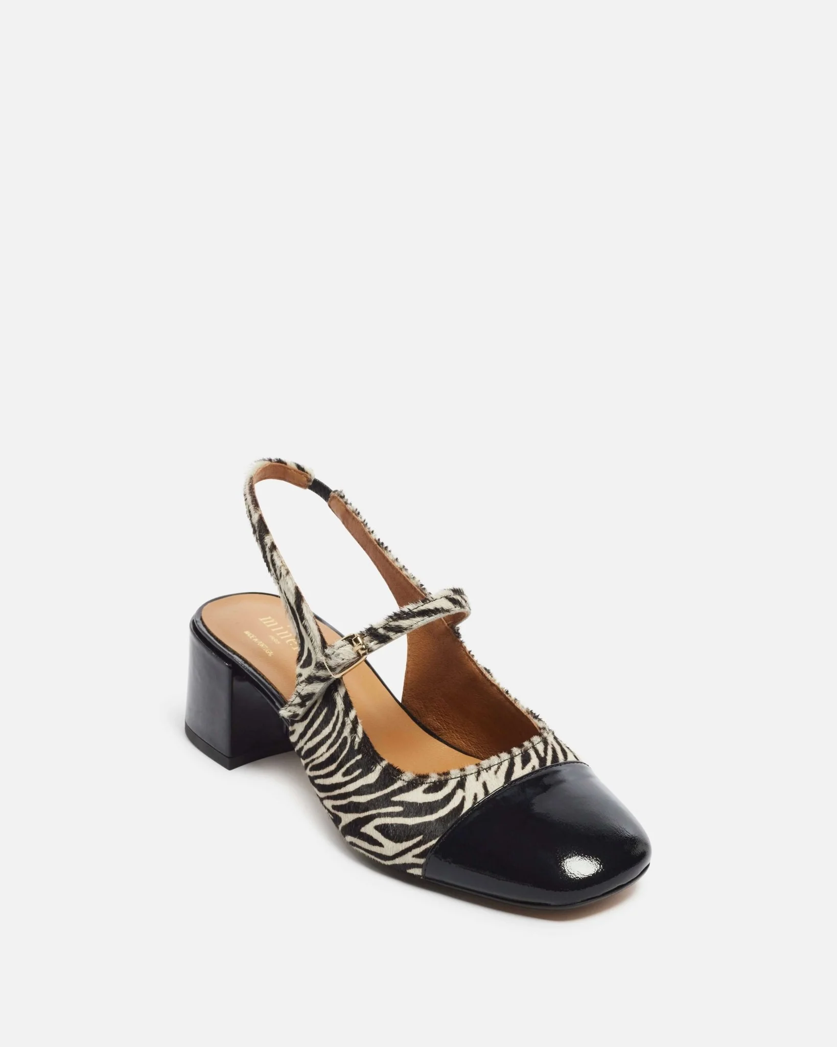 BABIES MAELI - En cuir à talons imprimé zèbre
