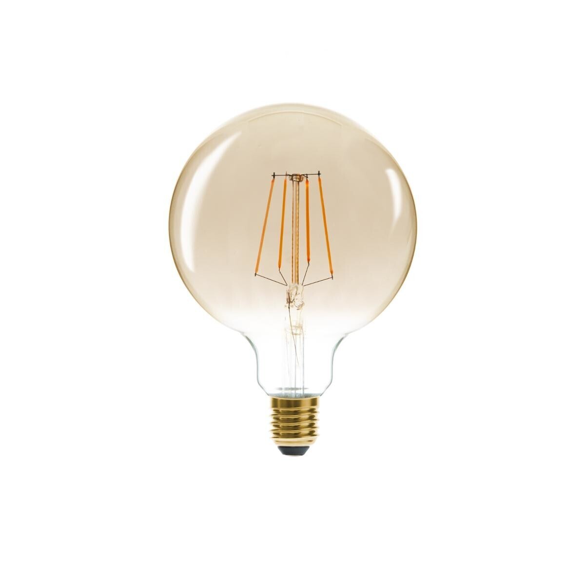 LED bulb "Globe" Amber straight, D.13 cm, E27