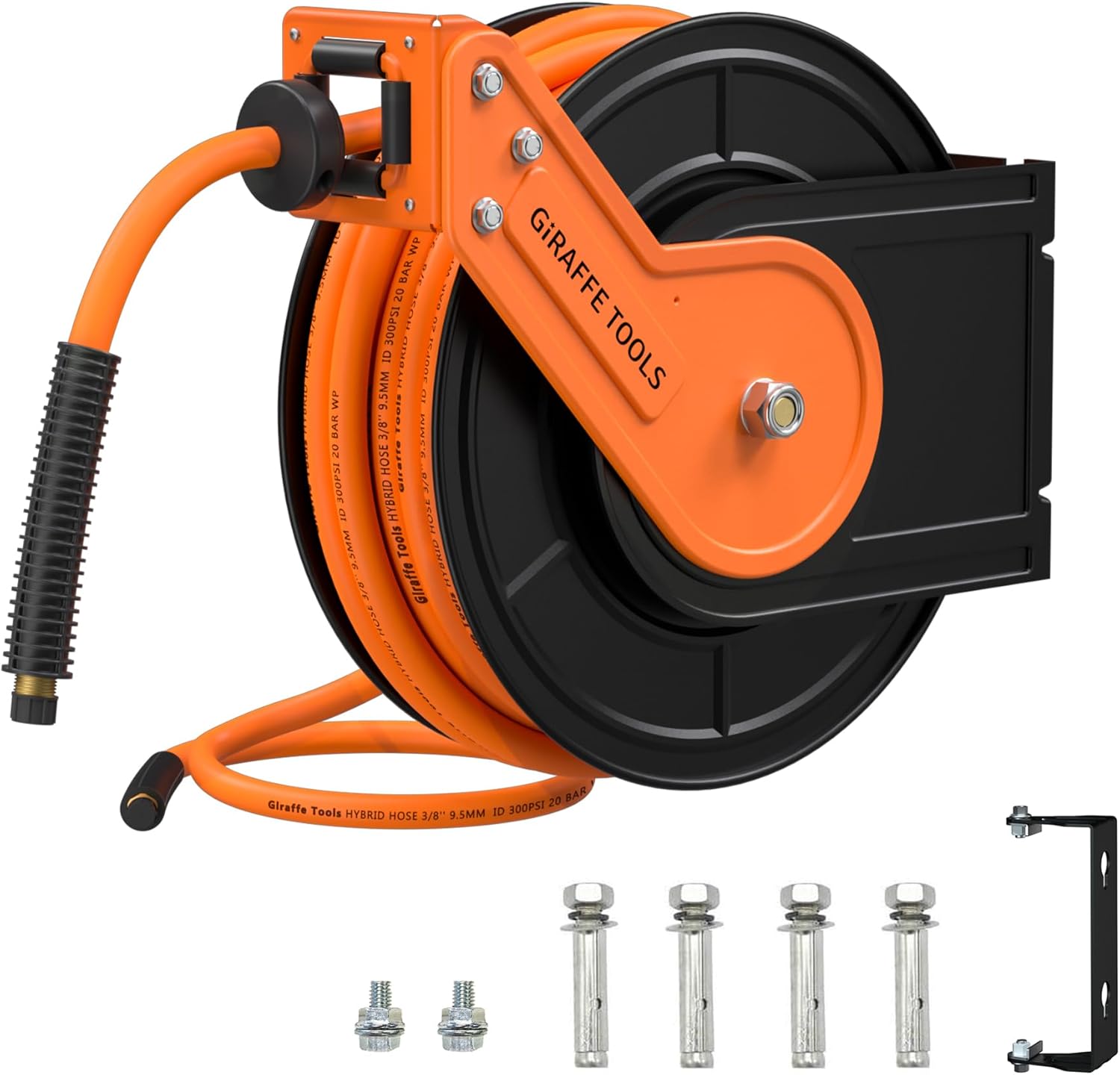 Giraffe Tools Retractable Air Hose Reel, 3/8