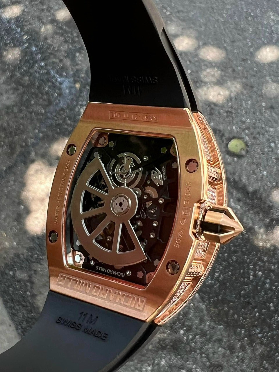 Richard Mille Replica Watch RM67 Black Dial Men s Full Diamond 40mm - Top club
