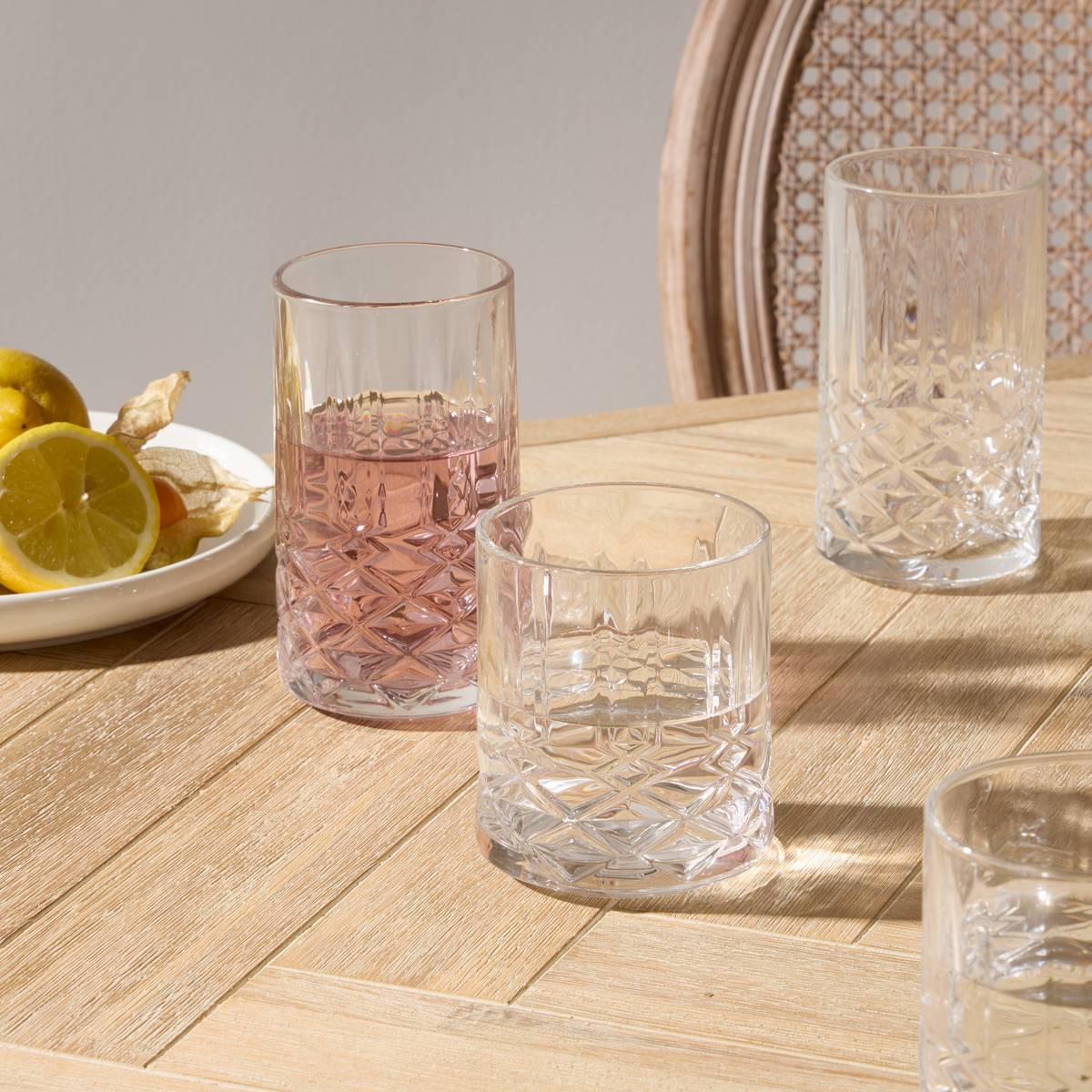 Set of 4 low tumblers "Gaspard" Glass, Transparent