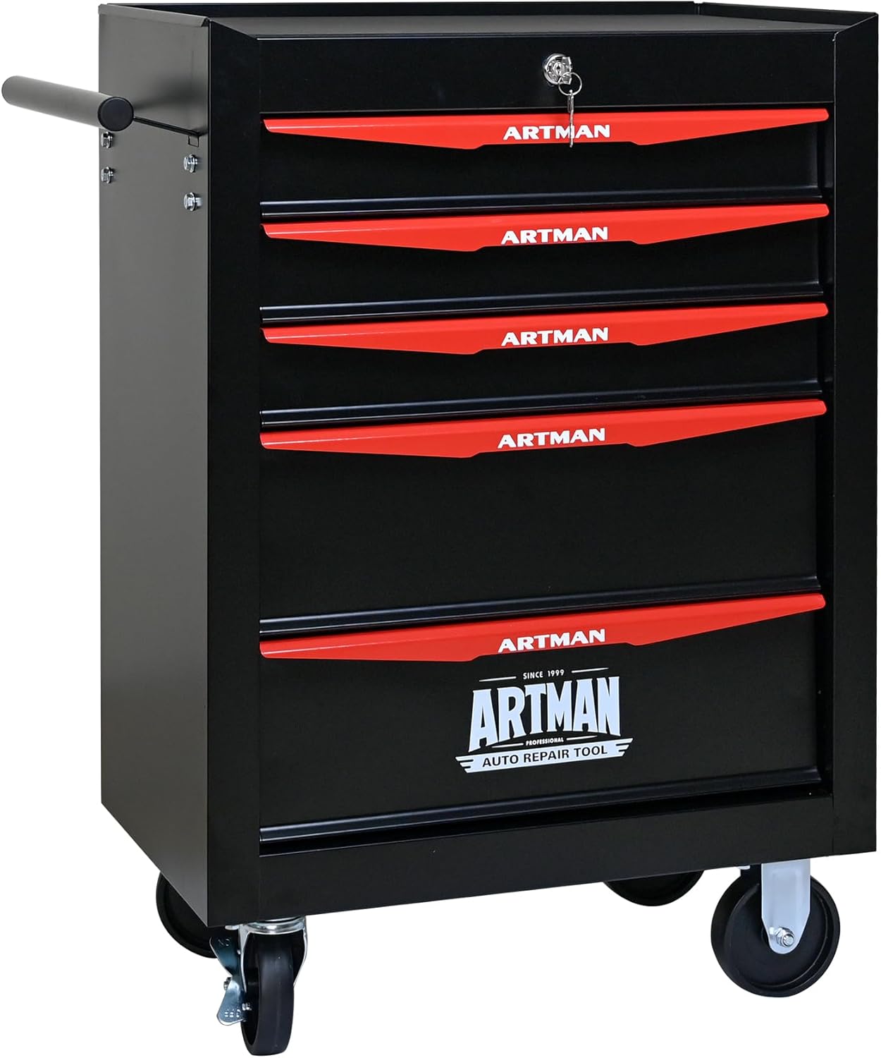 5 Drawers Tool Cart on Wheels, Multifunctional Rolling Tool Storage Chest, Drawers Rolling Trolley Organizer Tool Box for Warehouse, Garage, Workshop, Repair Shop (5 Drawers-30.5