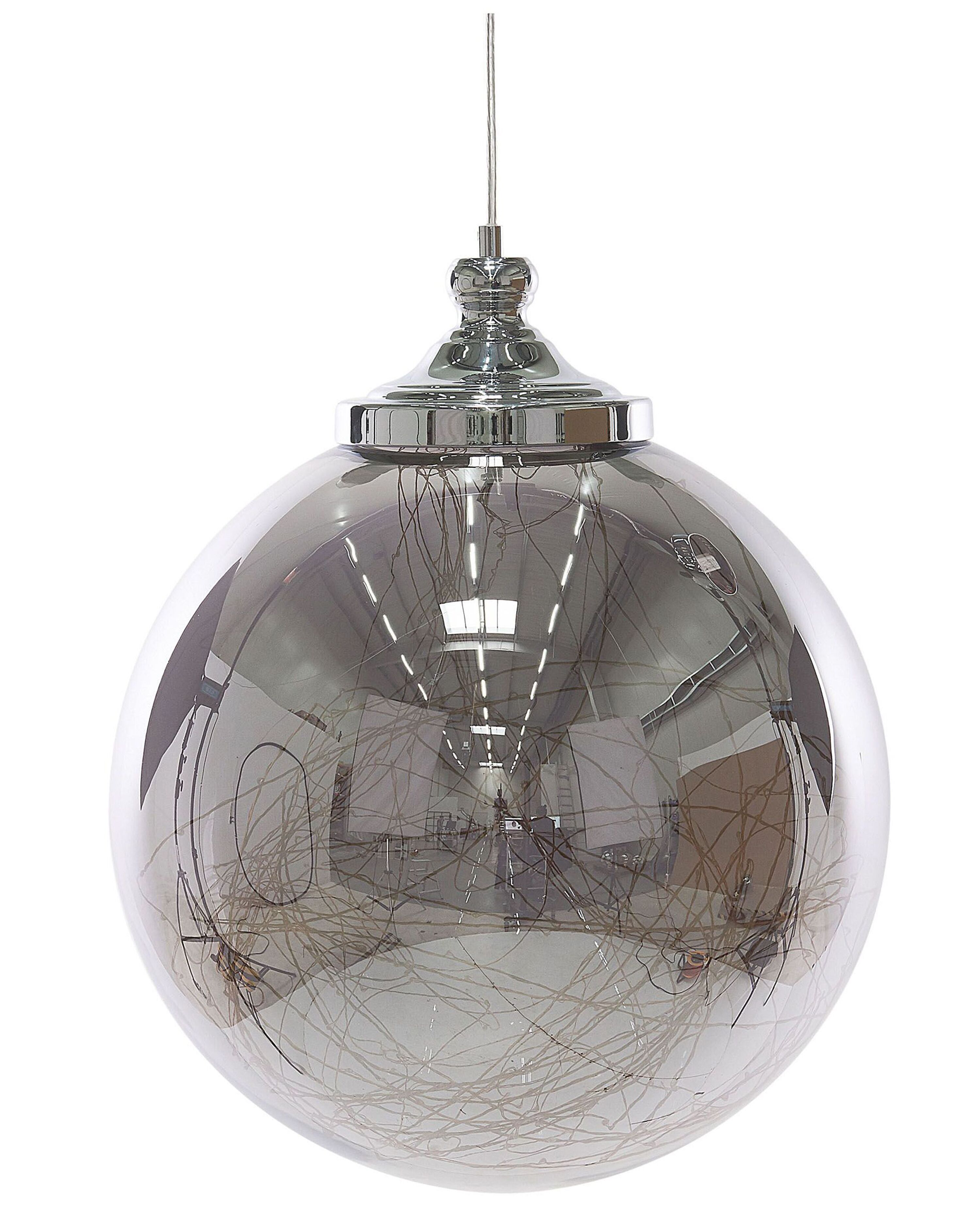 Pendant Lamp BENI Glass Silver