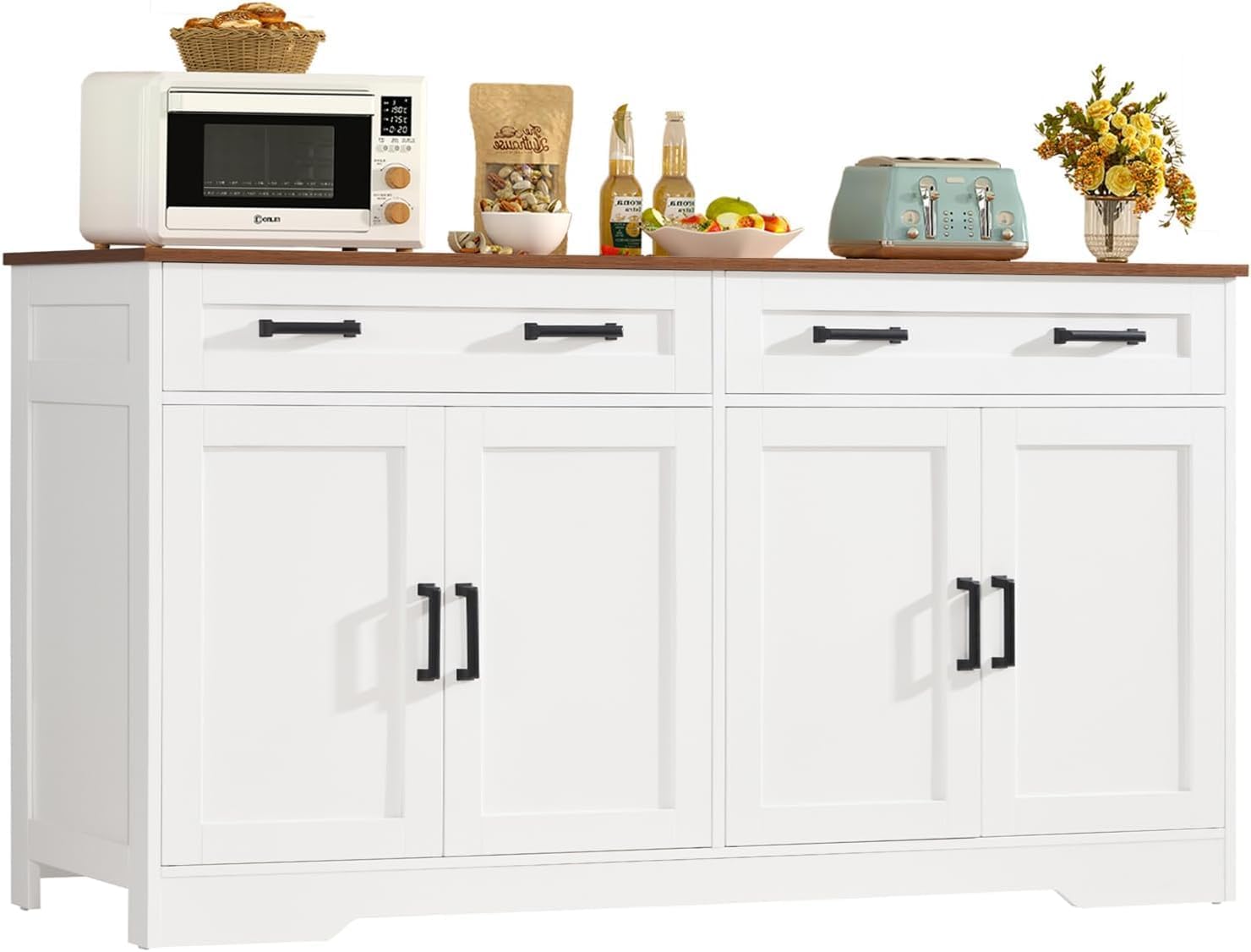 usikey Buffet Cabinet with Storage and Drawers, 55