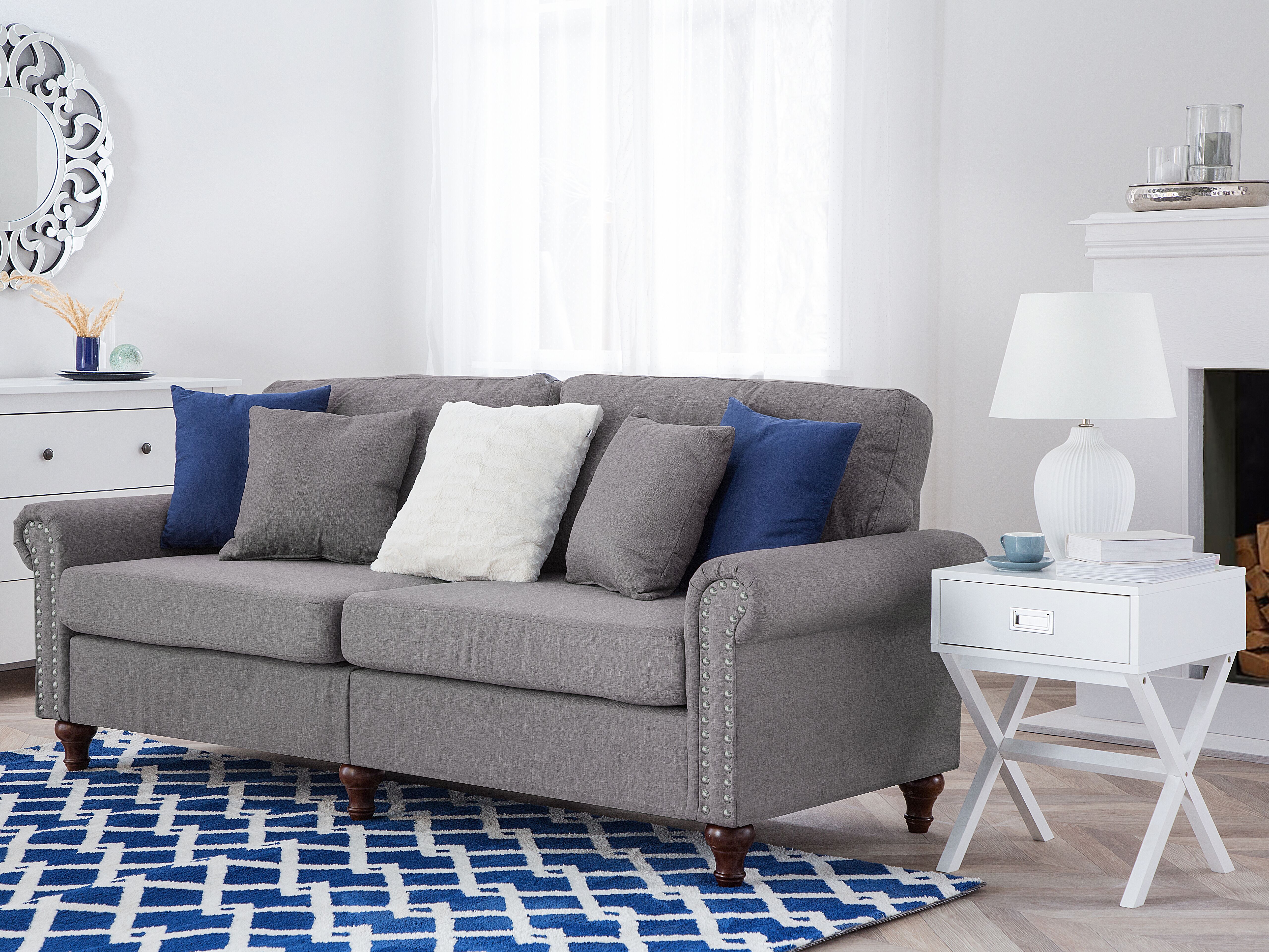 Sofa 3 Seater OTRA Fabric Light Grey