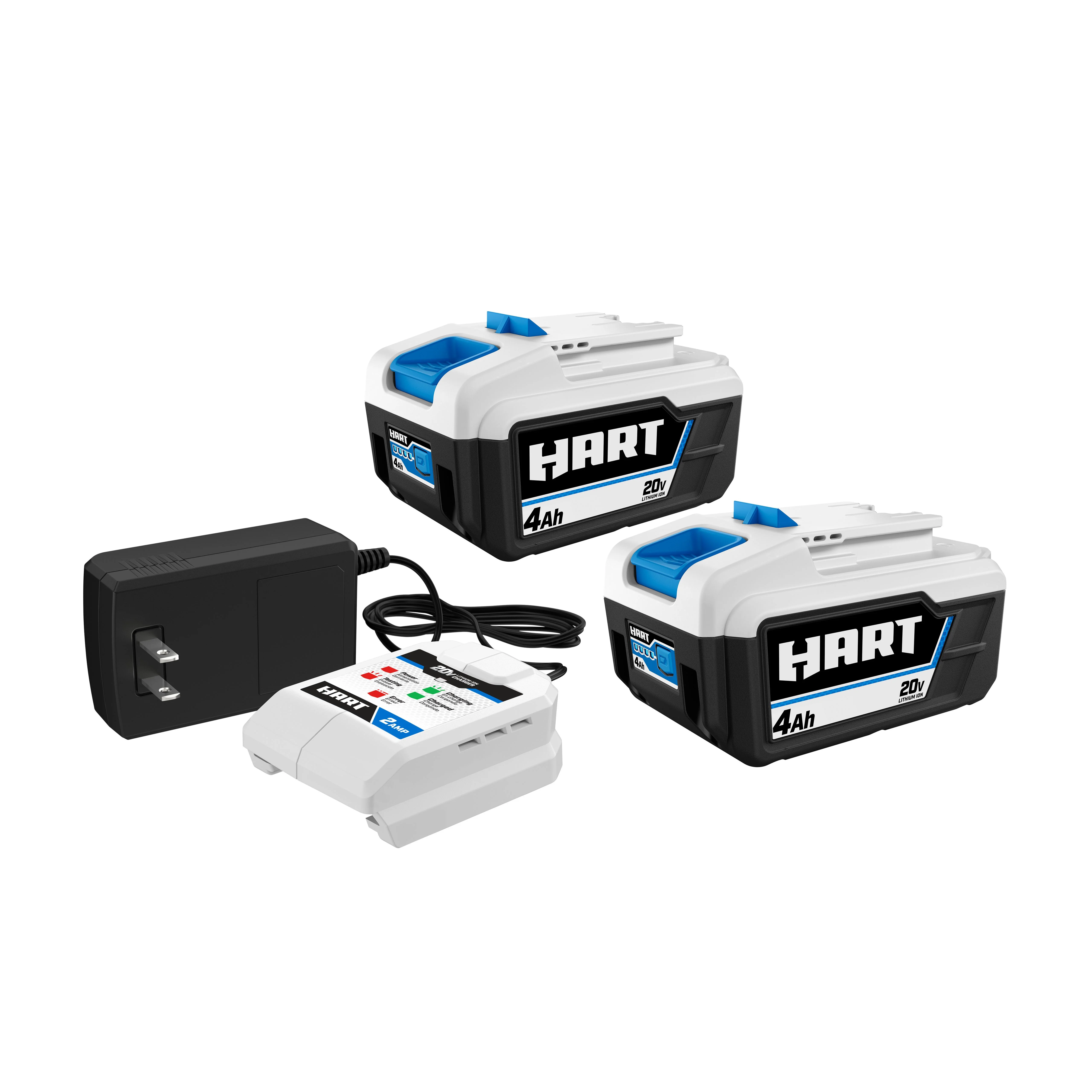 HART 20-Volt 2-Pack 4Ah and Charger Starter Kit and Dual Inflator Bundle - Image 3