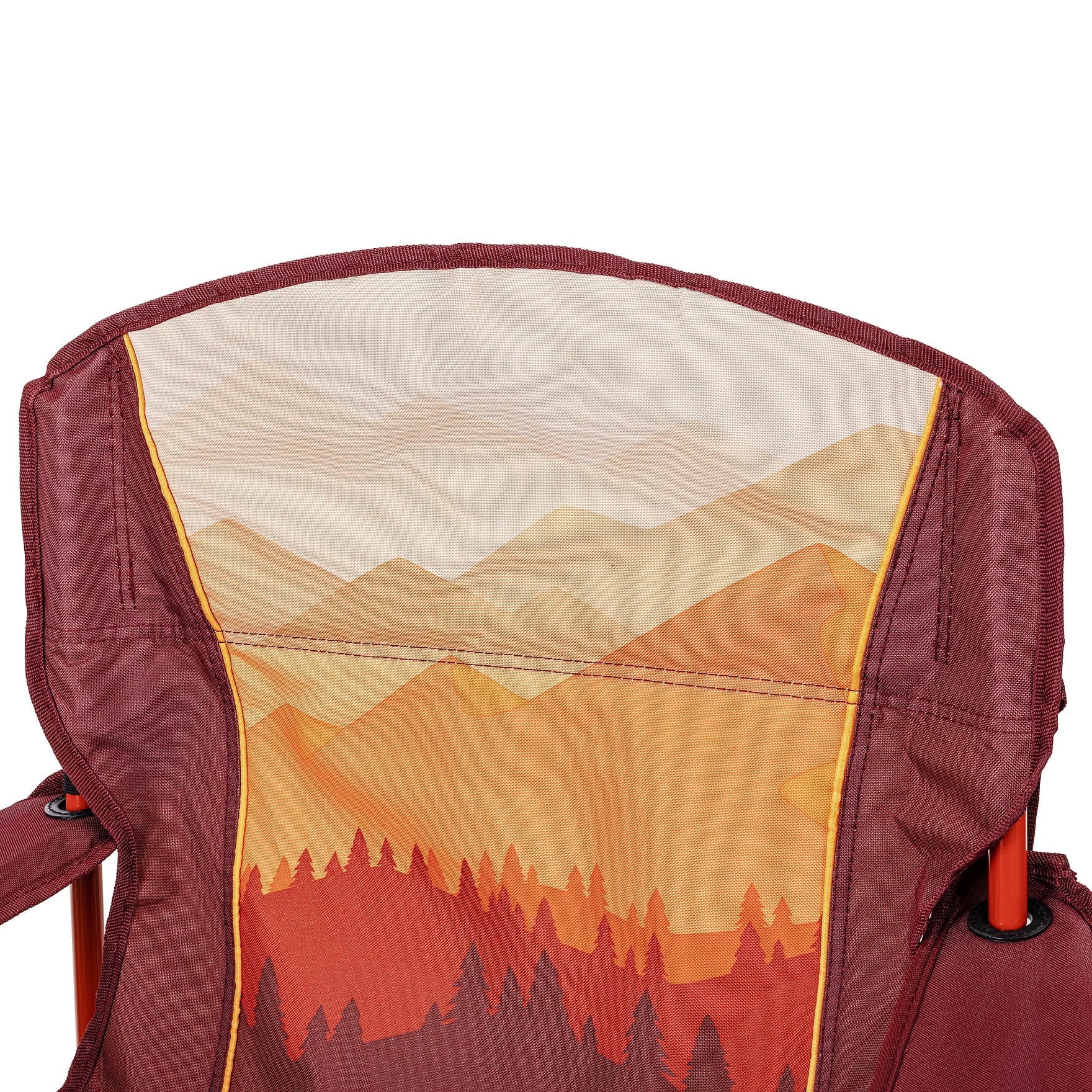 Ozark Trail Oversized Camp Chair with Cooler, Ombre Mountains Design, Red and Orange - Image 3