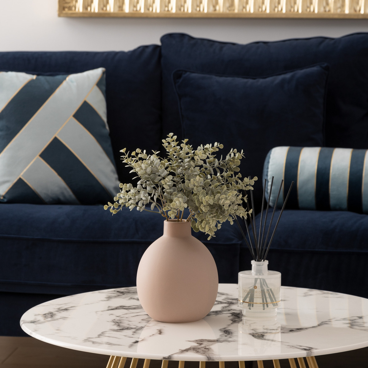 Ceramic vase "Rily" Light pink, H.18 cm