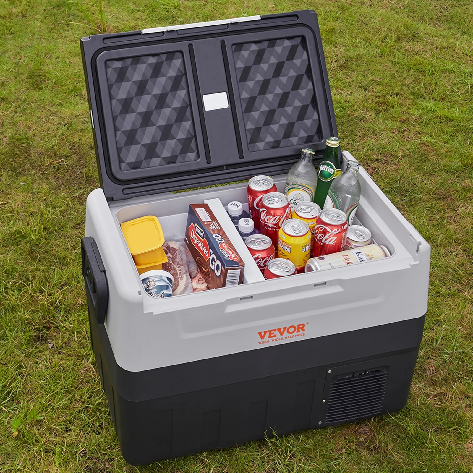 VEVOR 12 Volt Refrigerator, 48QT, Dual Zone Car Fridge Freezer with App Control & Wheels, 12/24V DC & 100-240V AC Electric Compressor Cooler for Car Truck Vehicle RV Boat Outdoor & Home Use - Image 2