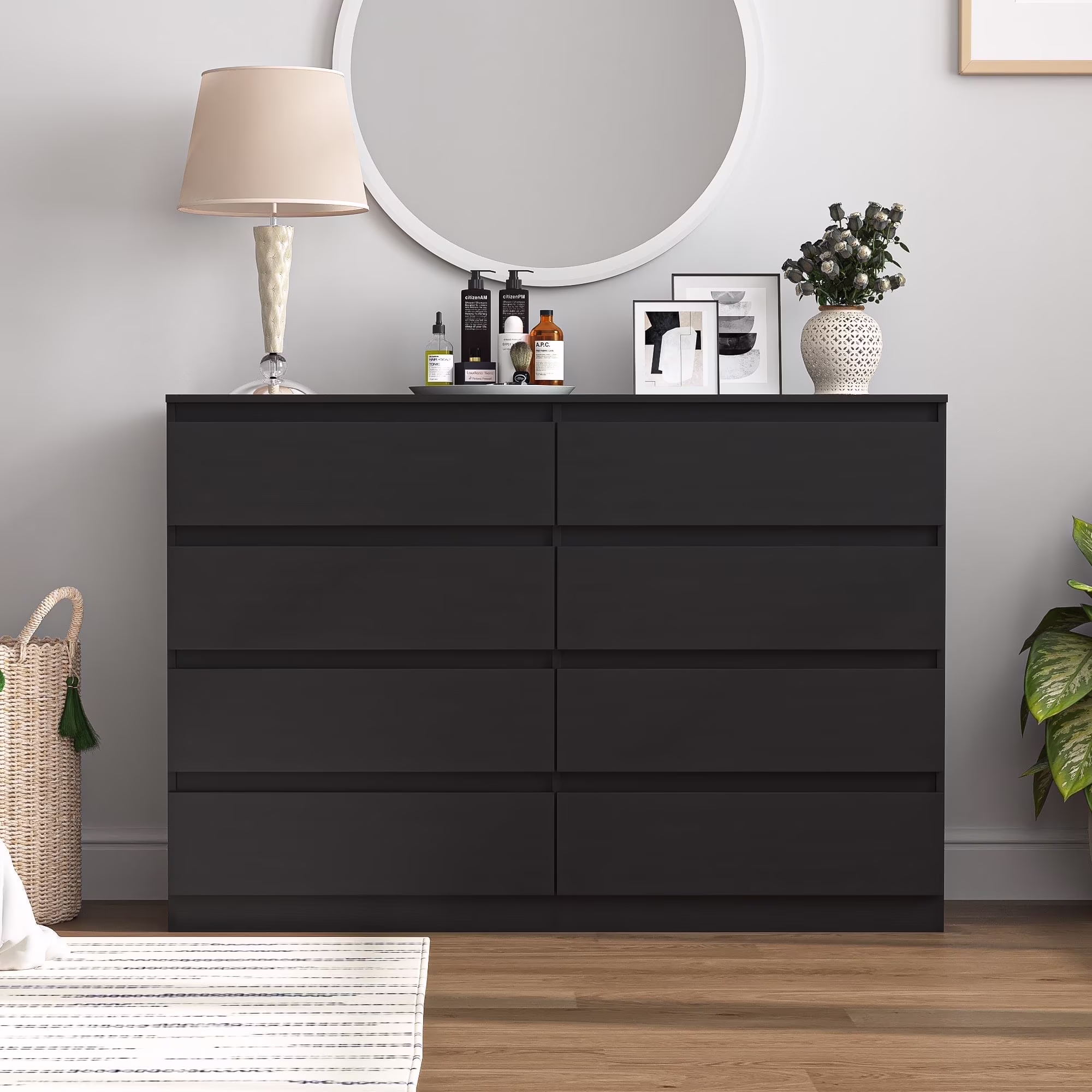 Kadyn White Chest of Drawer, 6 Double Drawer Dresser for Bedroom, Modern Storage Cabinet for Living Room, Dresser - Image 22