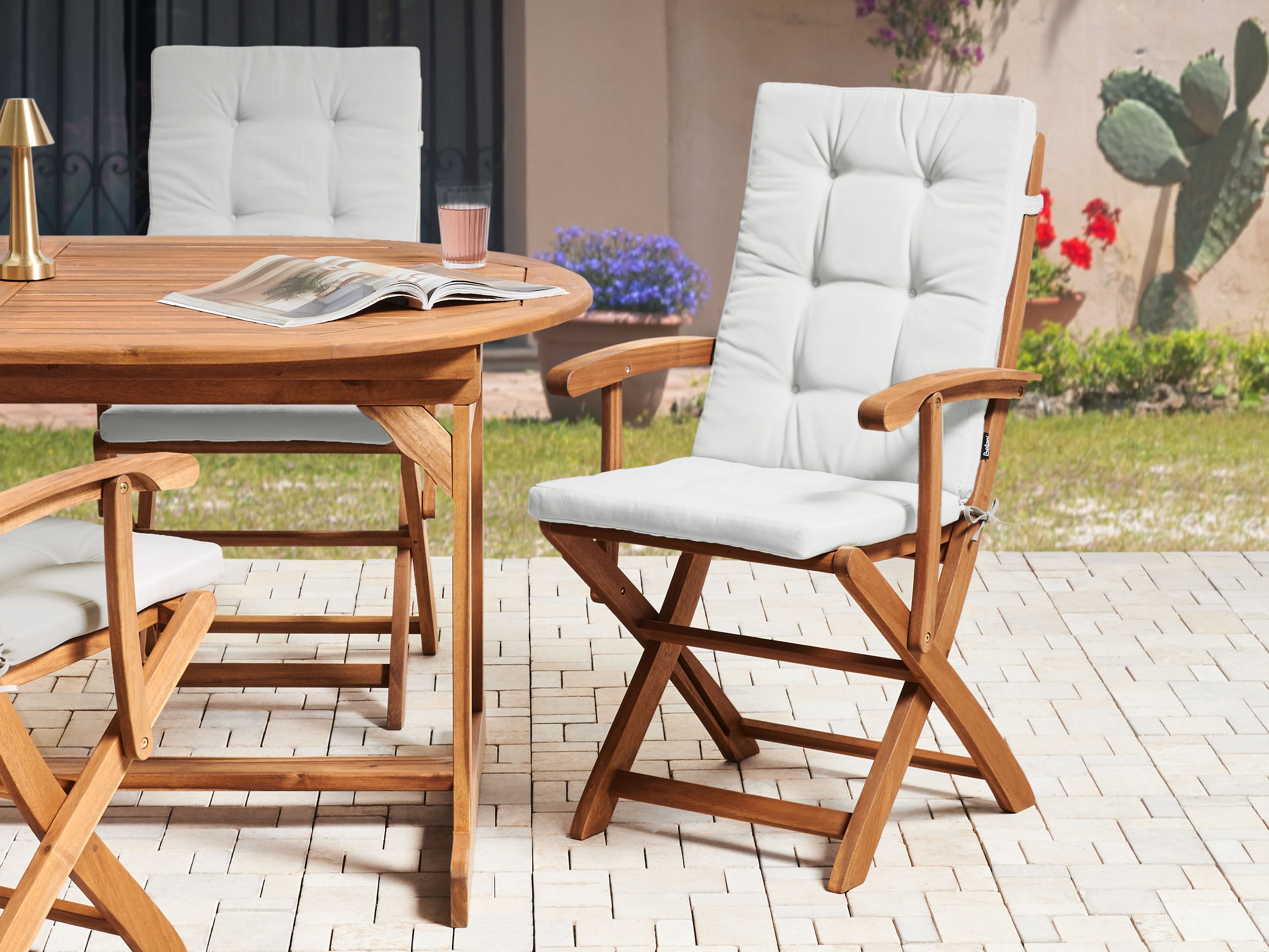 Set of 2 Back/Seat Cushions MAUI PREMIUM Off-White
