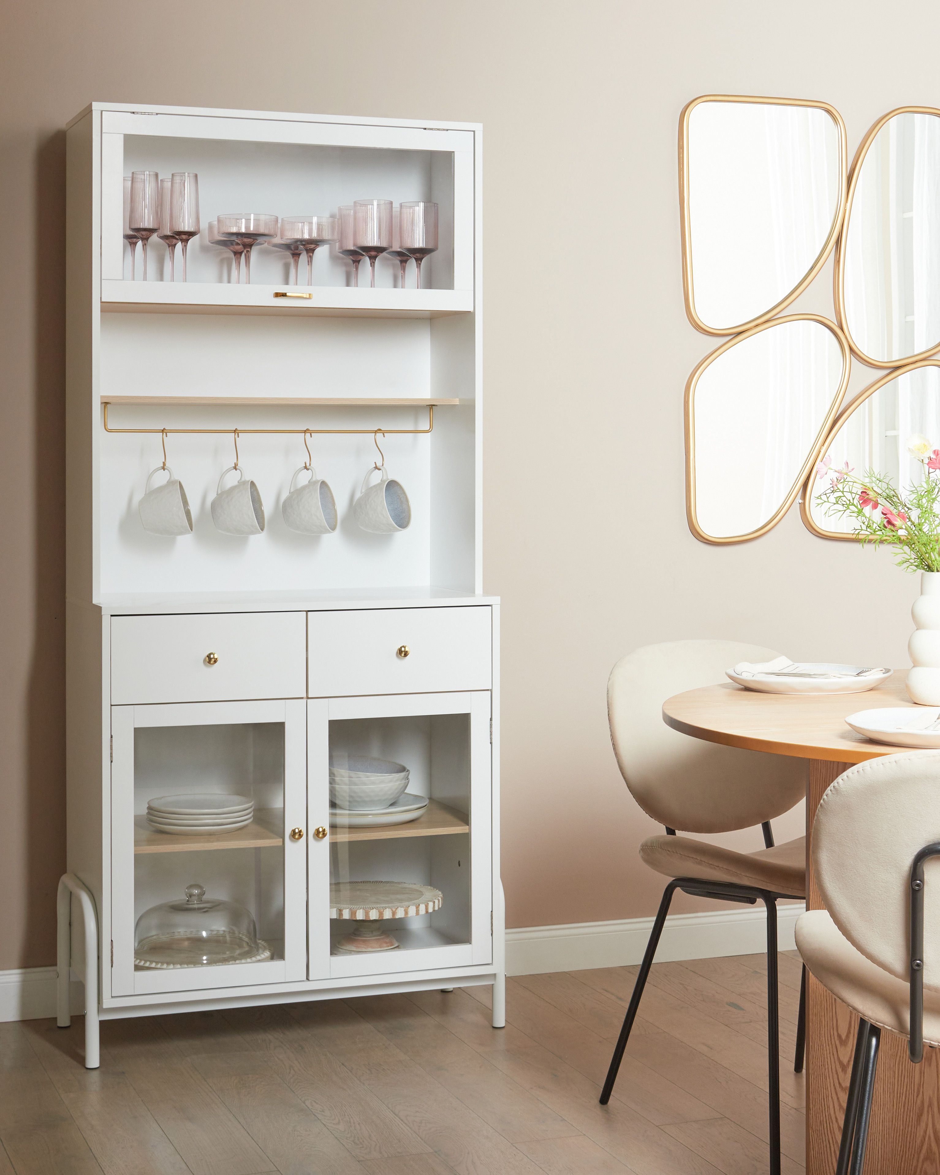 Glass Display Cabinet PARLIN 82 cm White