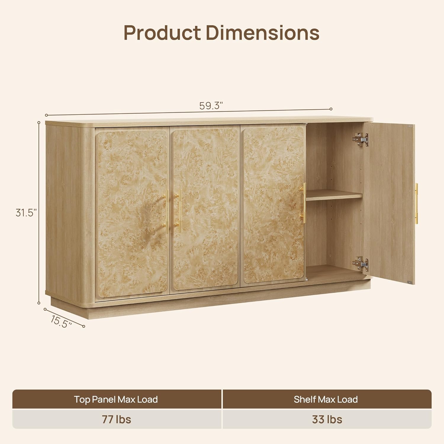 SICOTAS Buffet Cabinet with Storage - 59