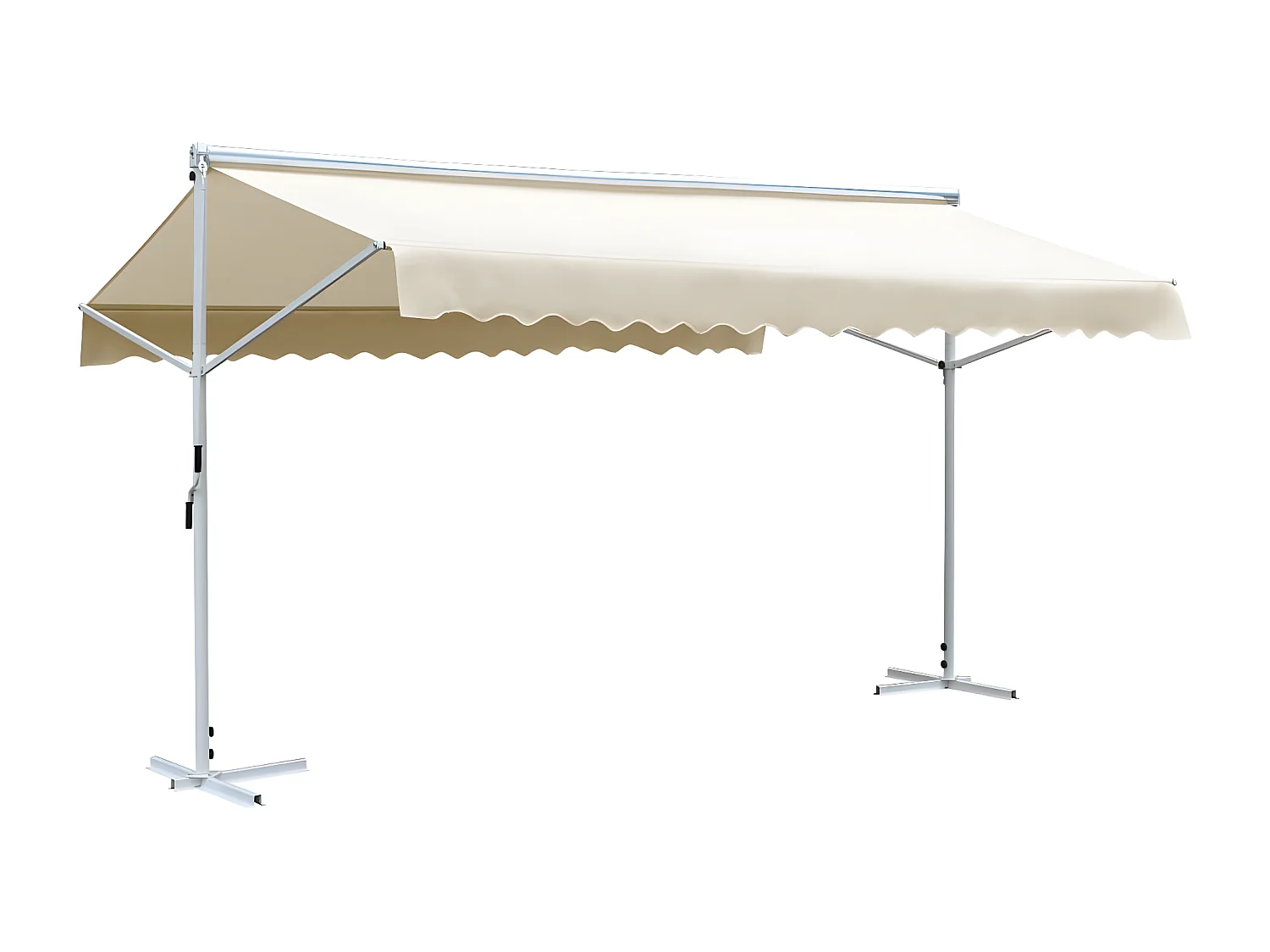 Auvent sur pied 600 x 300 cm Crème