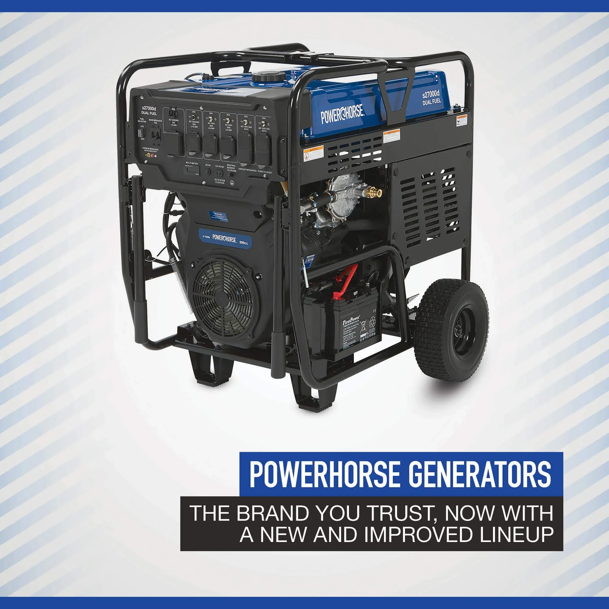 Powerhorse Portable Generator, 27,000 Surge Watts, 18,000 Rated Watts, 120/240V, Dual Fuel, Electric Start, CO Shutdown - Image 2 Powerhorse Portable Generator, 27,000 Surge Watts, 18,000 Rated Watts, 120/240V, Dual Fuel, Electric Start, CO Shutdown - Image 2