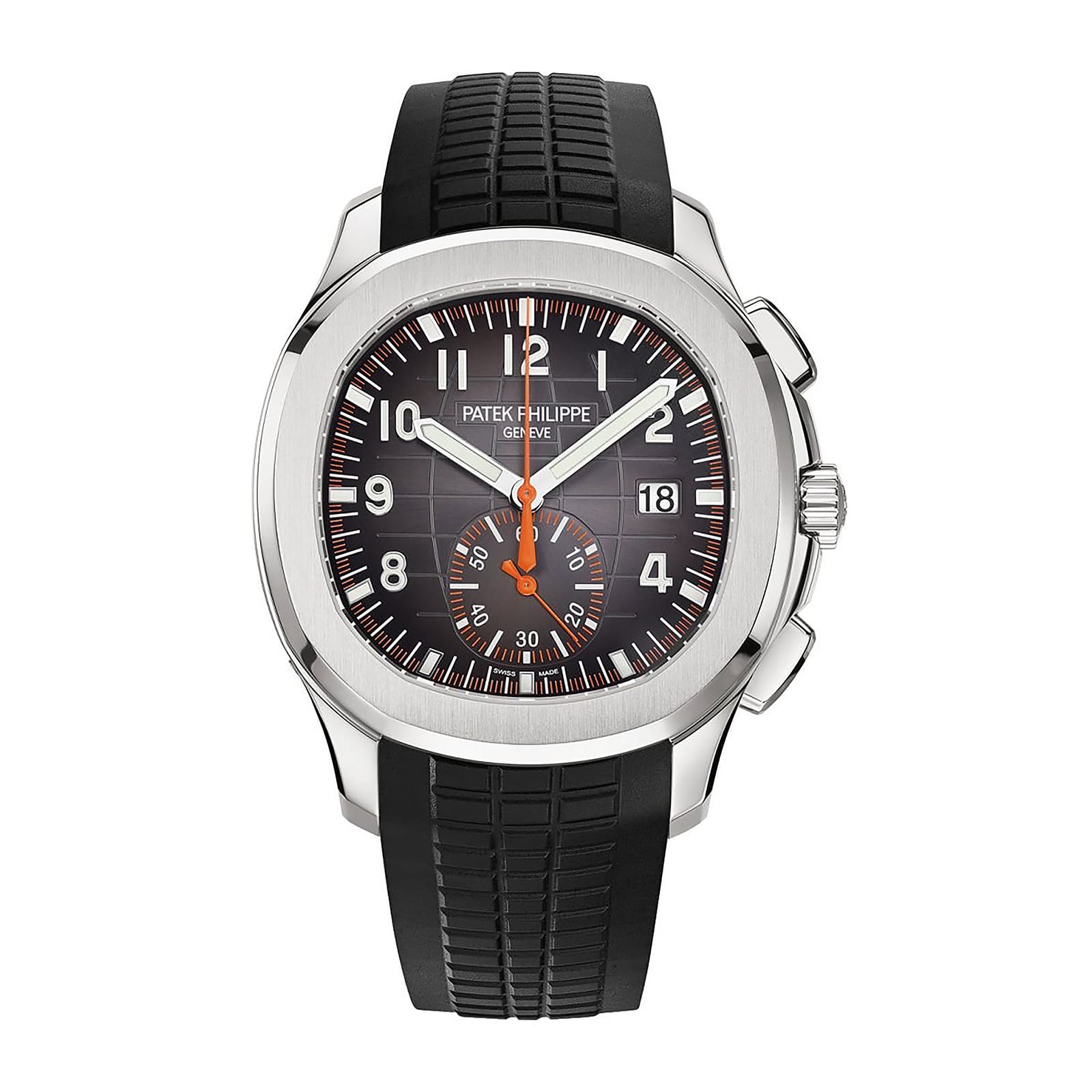 Fake Patek Philippe Replica Watch Aquanaut Chronograph Stainless Steel Black Dial 5968A-001 GRF(1:1 replica) - Top club