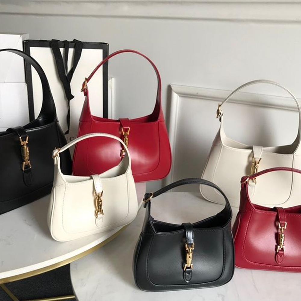 Replica Gucci Jackie 1961 Mini Shoulder Bag 637092 Black/White/Red1:1High-quality replica