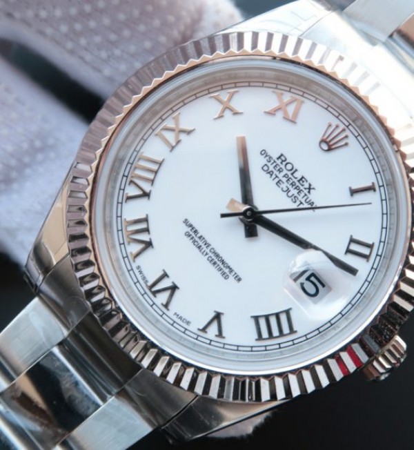 Replica Rolex DateJust II SS Fluted Bezel White Dial Roman Numerals SS Bracelet A3136 - Elite Watch Atelier