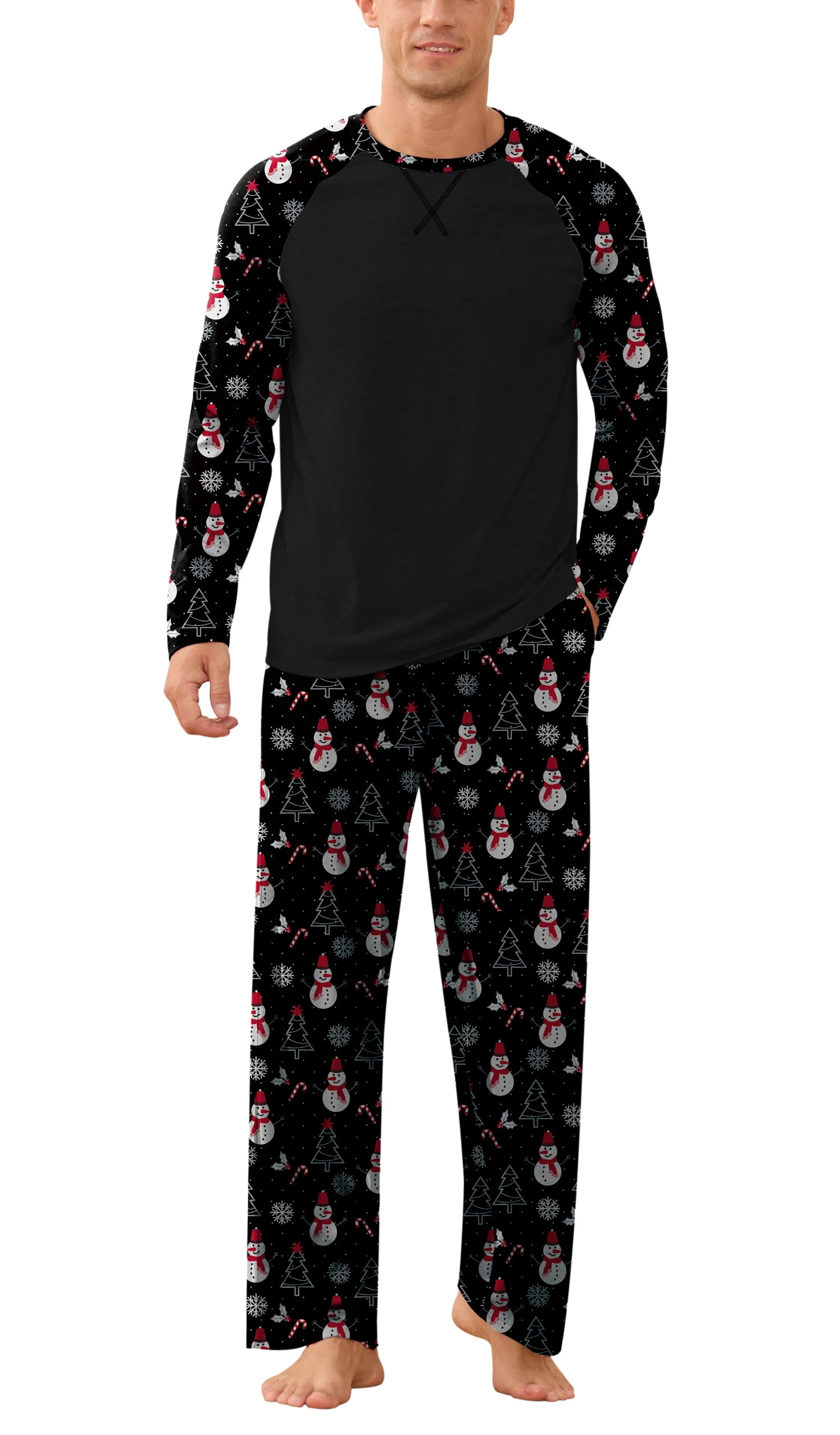 Iceglad Men's Pajamas Set Long Sleeve Sleepwear with Pockets Comfortable Lightweight Pjs Sets for Men - Image 11 Iceglad Men's Pajamas Set Long Sleeve Sleepwear with Pockets Comfortable Lightweight Pjs Sets for Men - Image 11