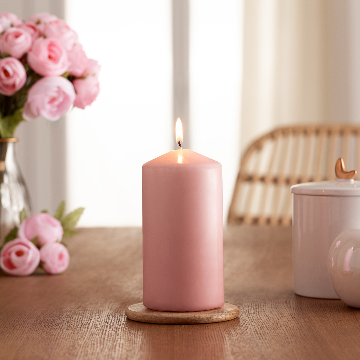 Scented candle "Nina" Pink, 400g
