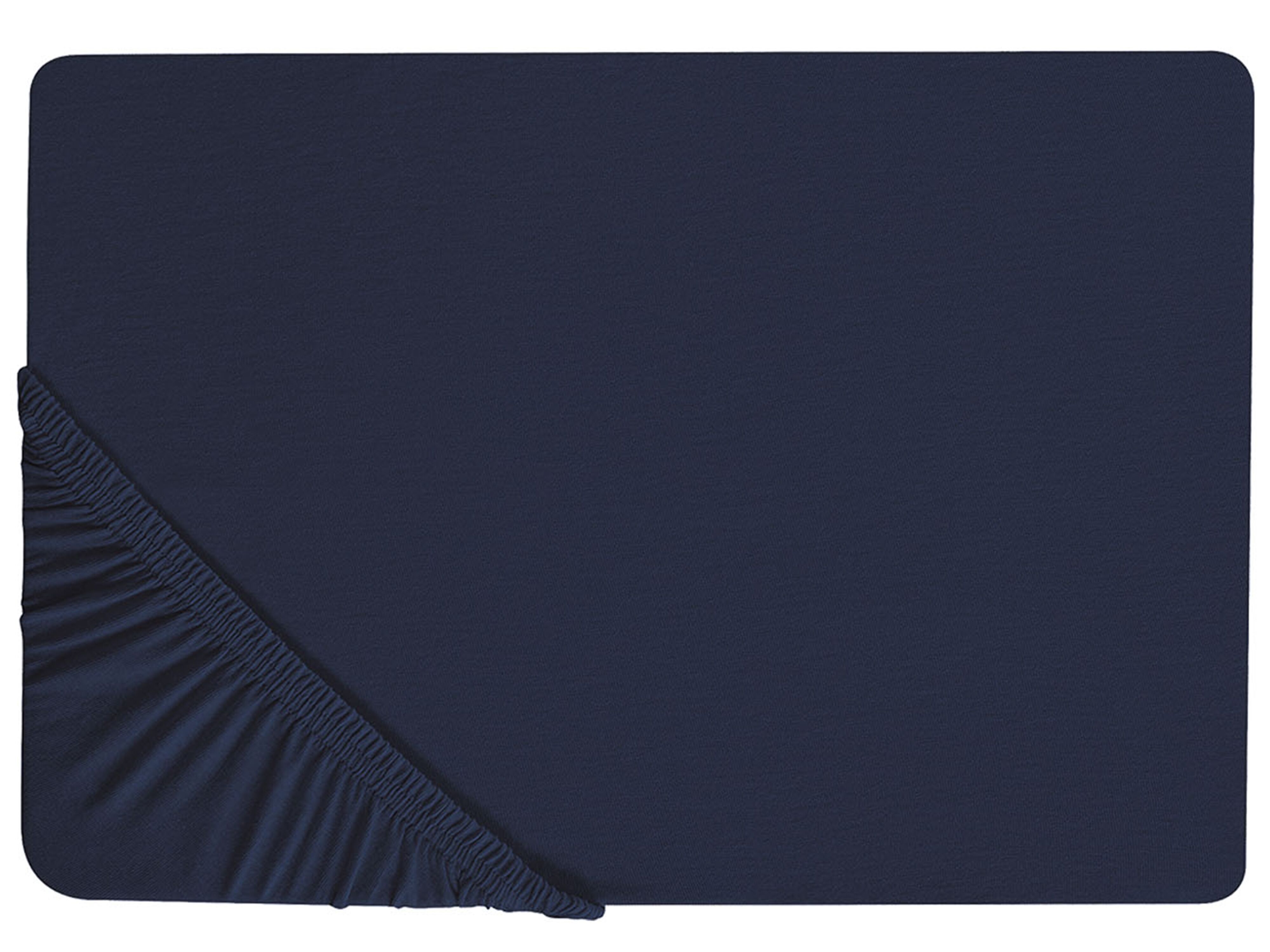 Fitted Sheet HOFUF Cotton 90 x 200 cm Navy Blue