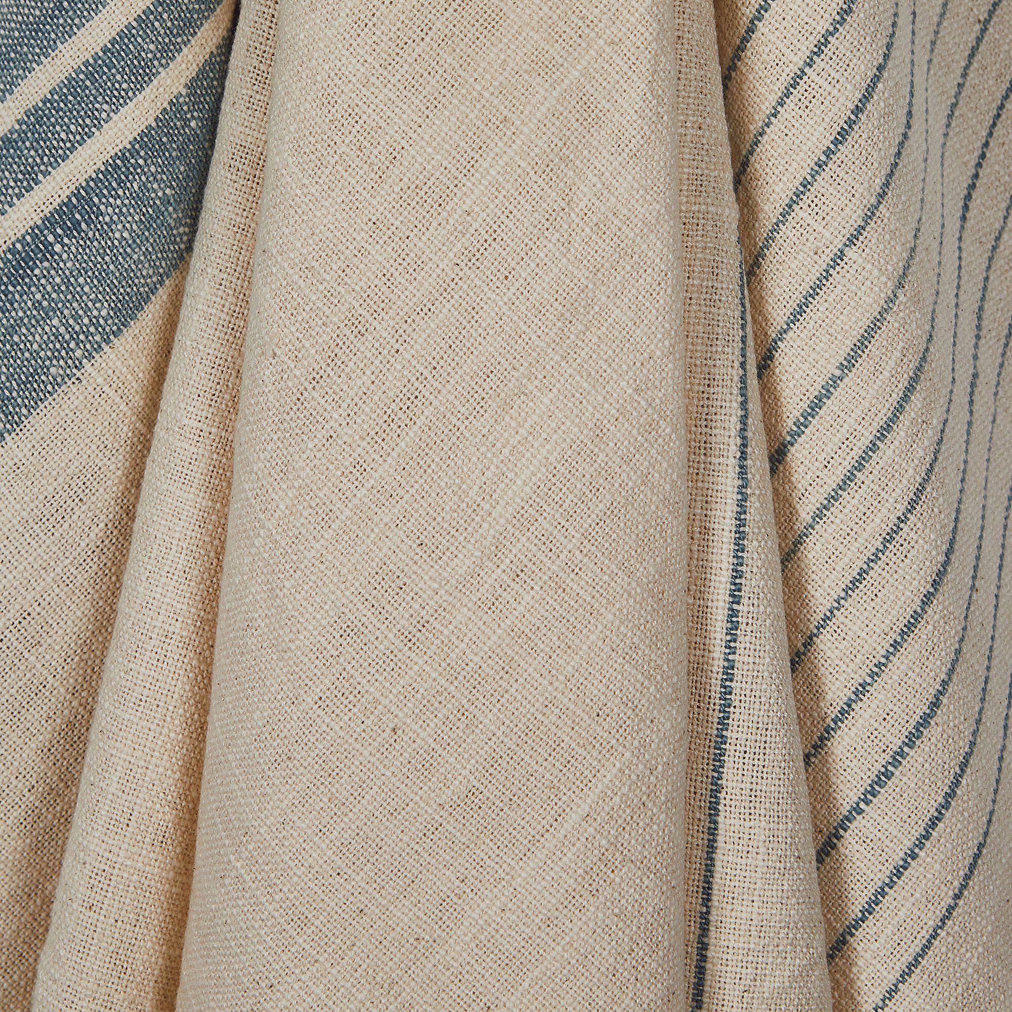 SANTIN - Lot de 3 torchons en coton beige et bleu