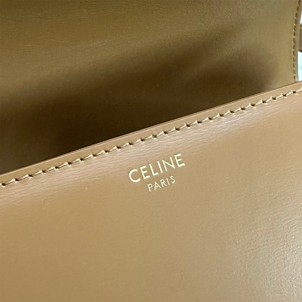 CELINE CLASSIQUE TRIOMPHE BAG in shiny calfskin(HIGH-END GRADE)1:1High-quality replica