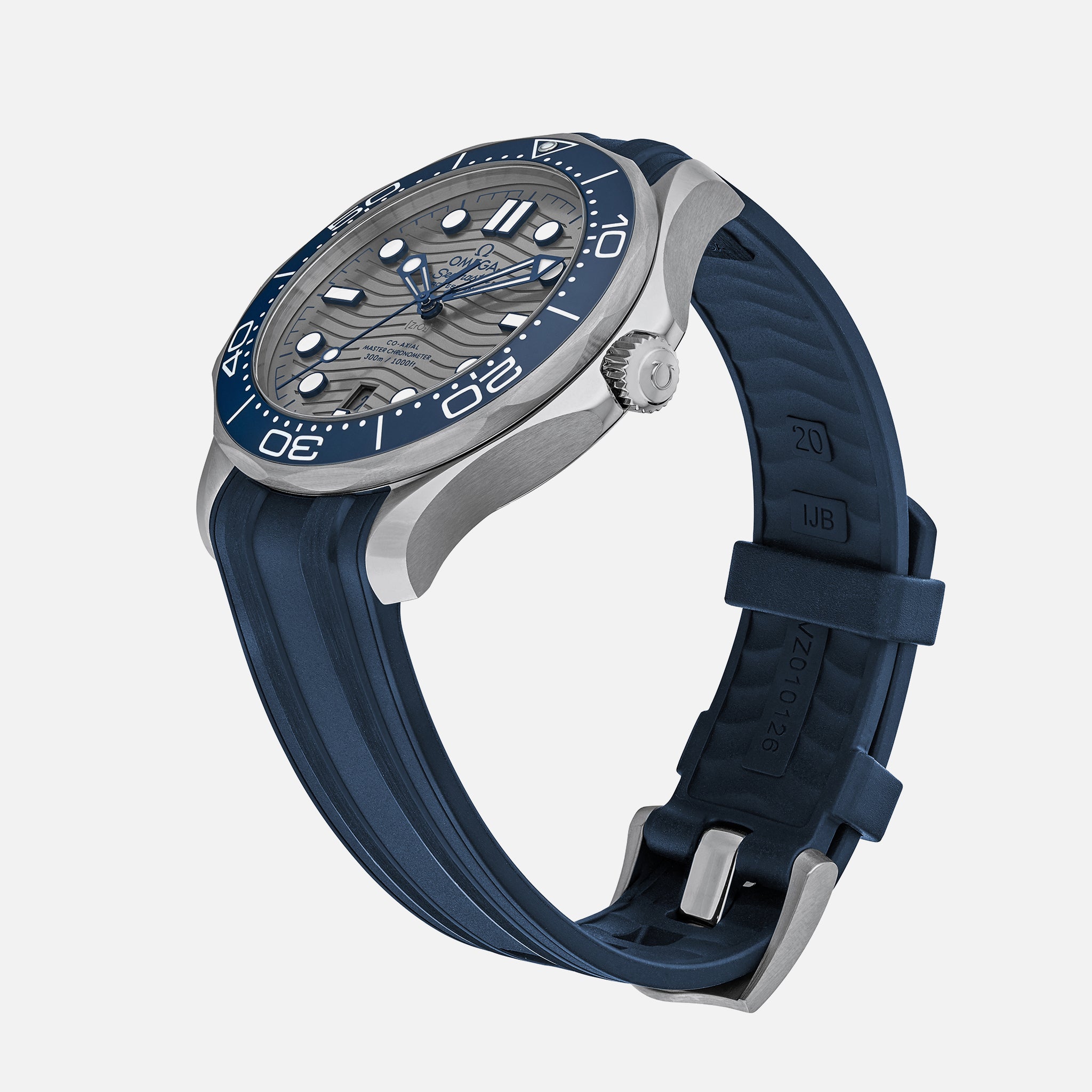 Seamaster Diver 300M Co-Axial Master Chronometer 42mm Grey Dial On Rubber Strap(1:1 replica) - Top club
