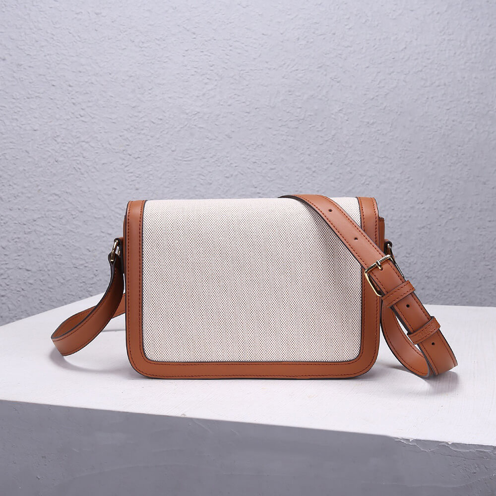 CELINE CLASSIQUE TRIOMPHE BAG IN TRIOMPHE CANVAS AND CALFSKIN1:1High-quality replica