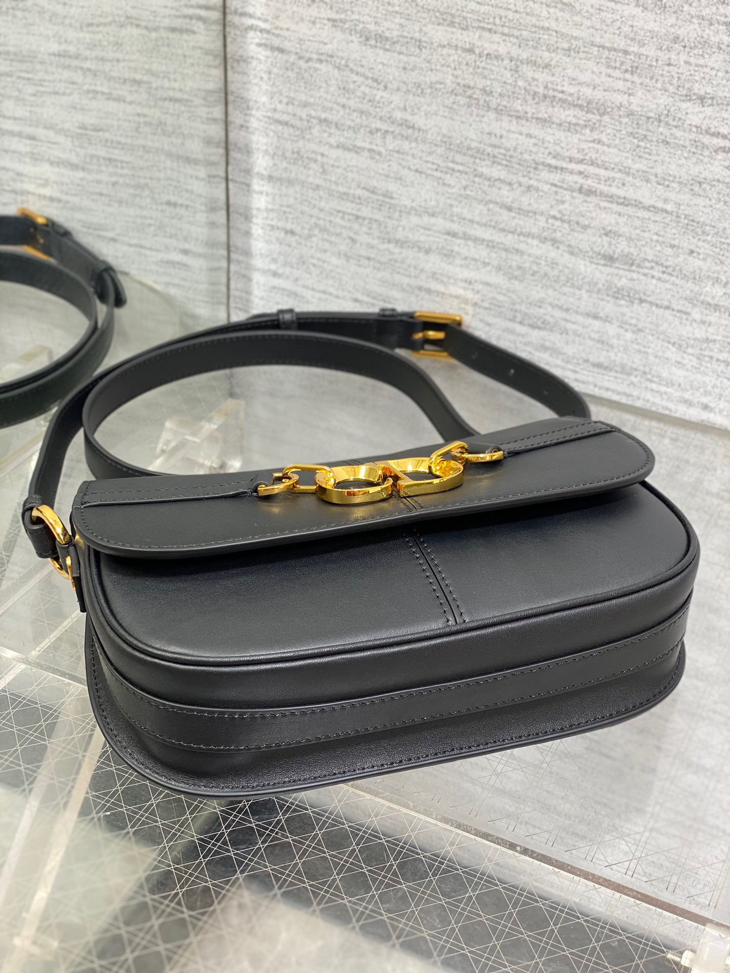 Dior Small CD Besace Bag Black For Women 9.5in/24cm M9380UBGQ_M9001:1High-quality replica