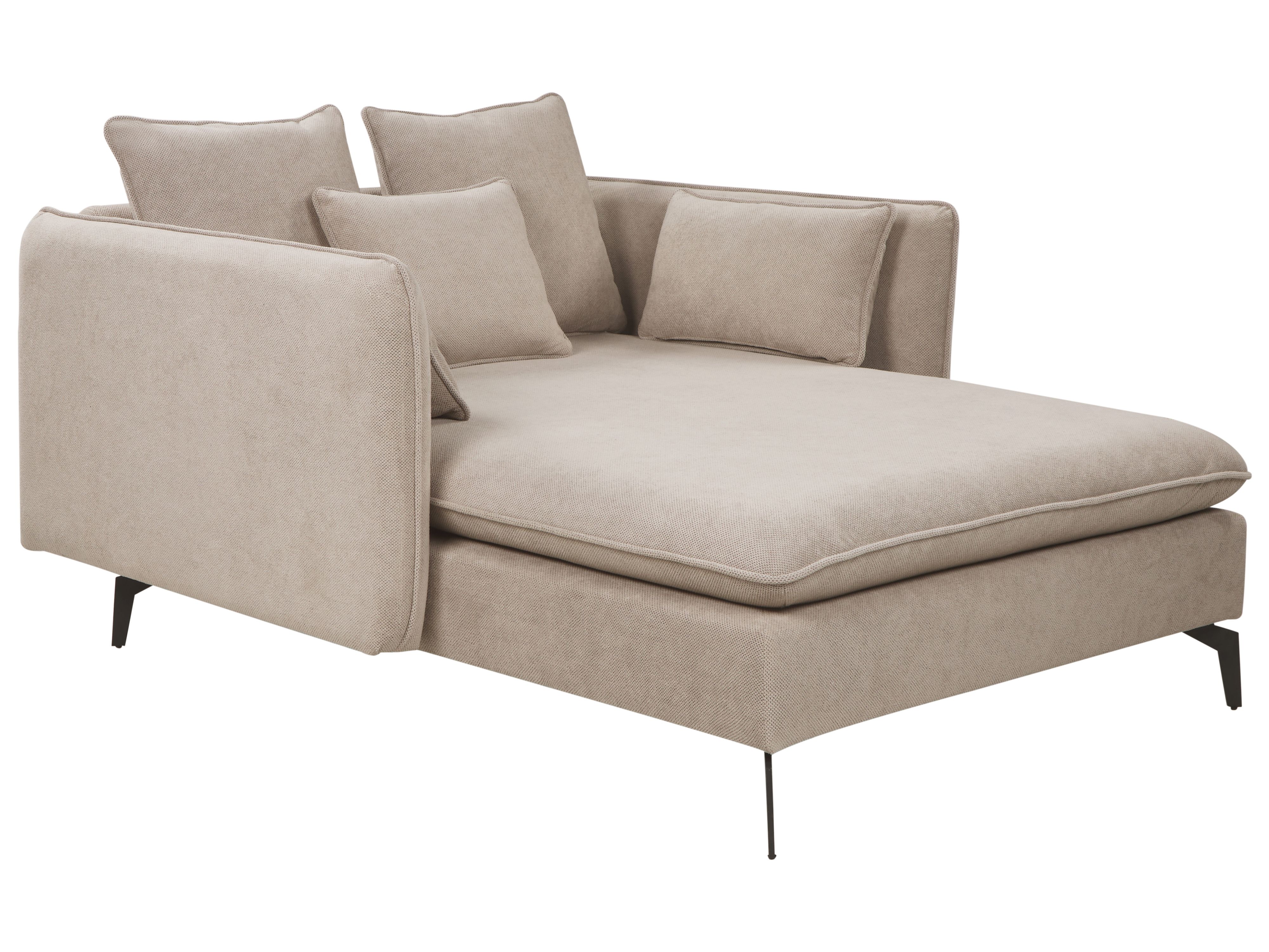 Chaise Longue CHARMES Fabric Taupe