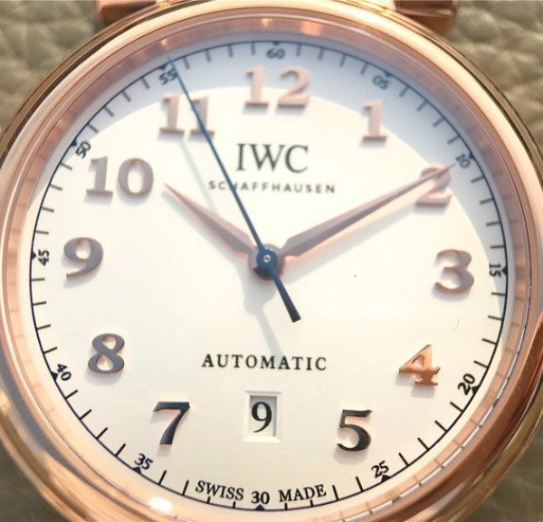 Replica IWC TW Da Vinci RG IW3566 White Dial Black Leather Strap A2892 - Top club
