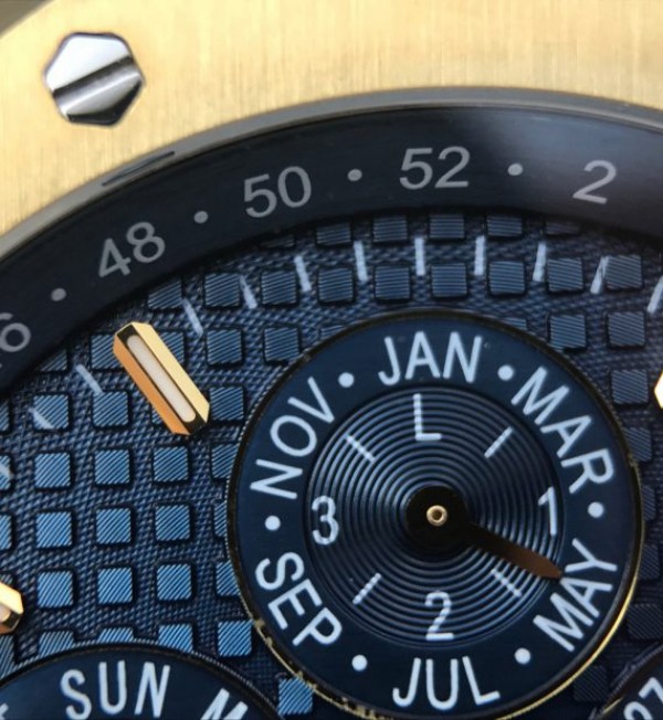Replica Audemars Piguet JF Royal Oak 41mm 26574 YG Blue Dial White Hand A5134 - Top club