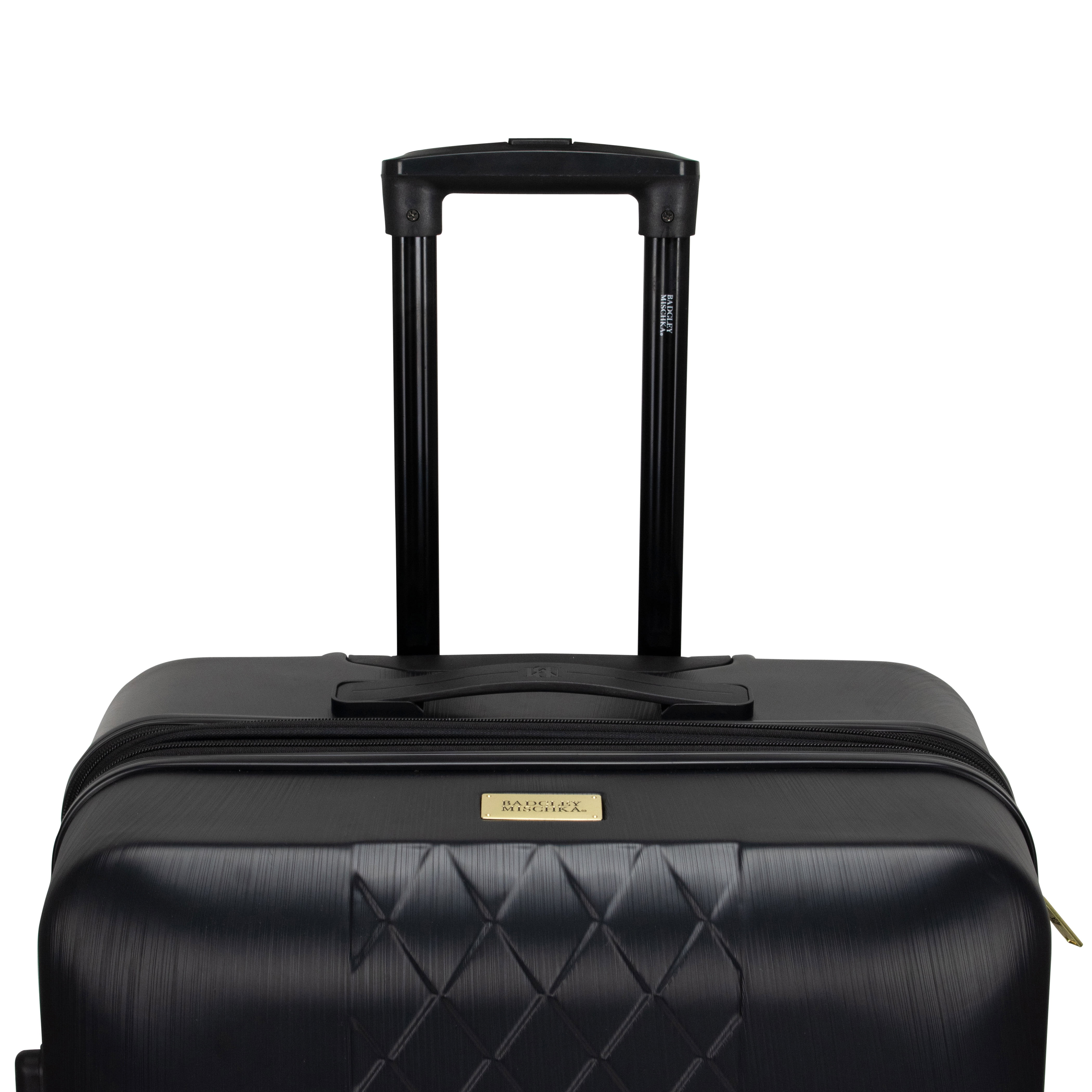 BADGLEY MISCHKA Diamond 3 Piece Expandable Luggage Set (Black) - Image 9