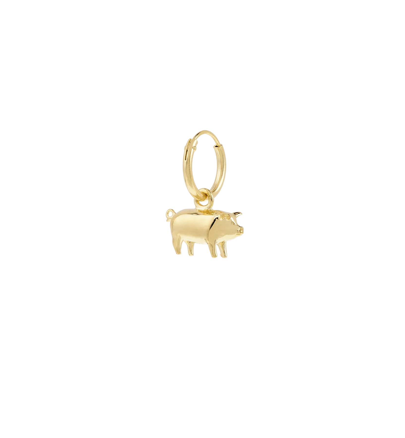 Single Piglet Ring Earring