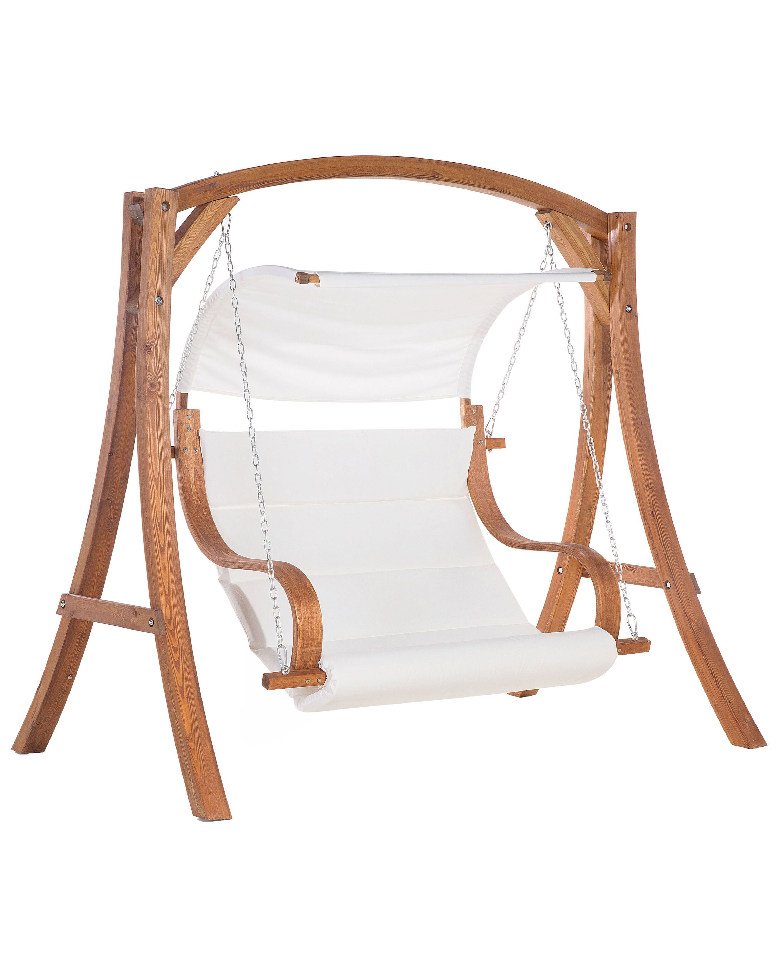 Patio Swing APRILIA Larch Wood Brown