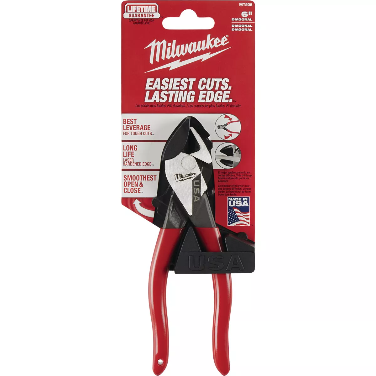 Milwaukee 6 In. Dipped Grip Diagonal Cutting Pliers