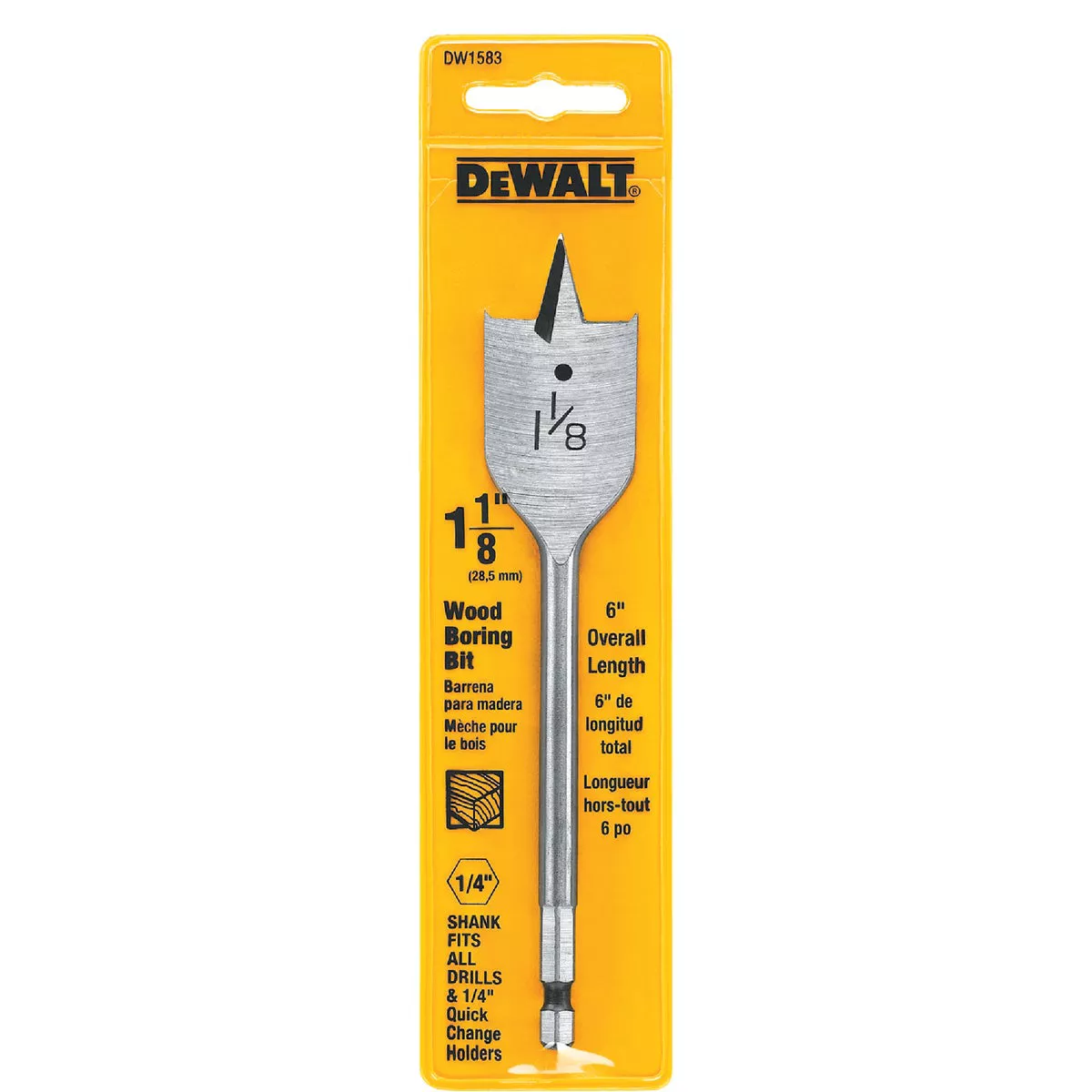 DeWalt 1-1/8 In. x 6 In. Spade Bit