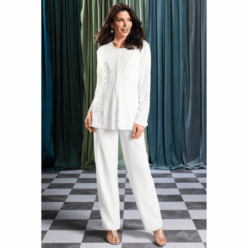 Pearlah Embellished Pant Set - MIDNIGHT VELVET CATALOG