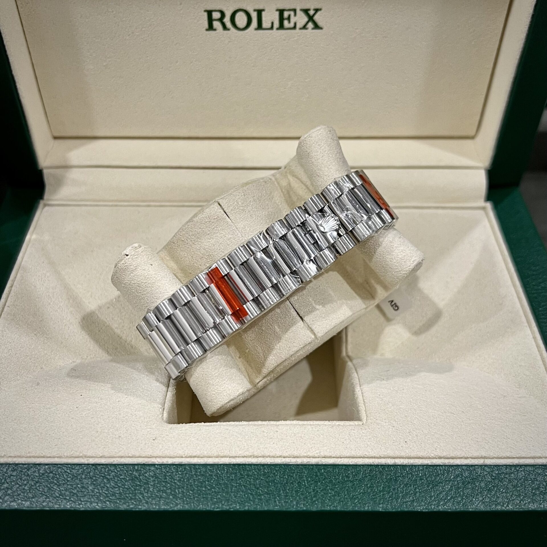 Rolex Day-Date Replica Watch Black Dial Custom Moissanite Diamonds 40mm - Top club
