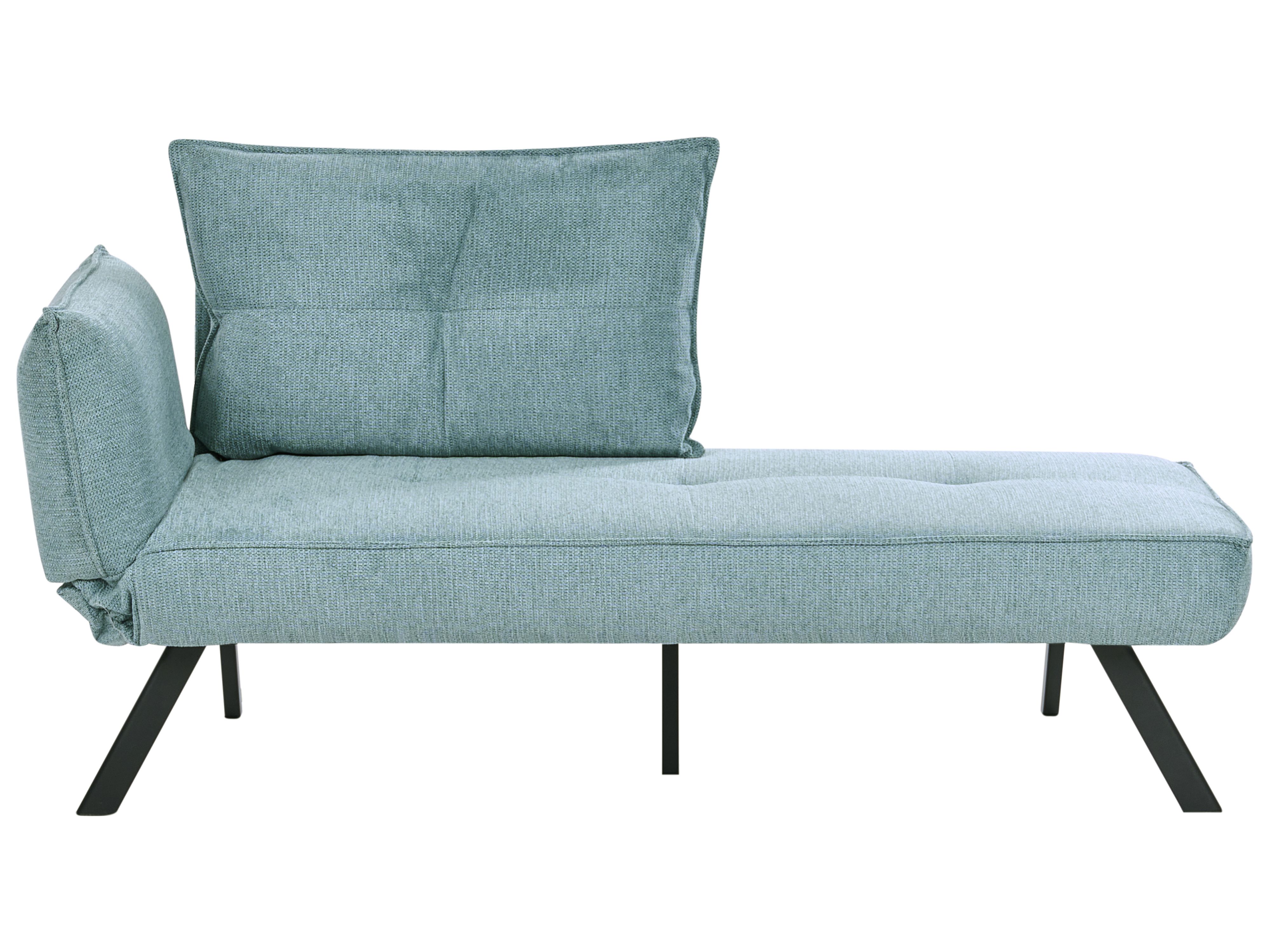 Left-Hand Chaise Lounge ROCAMADOUR Fabric Light Blue