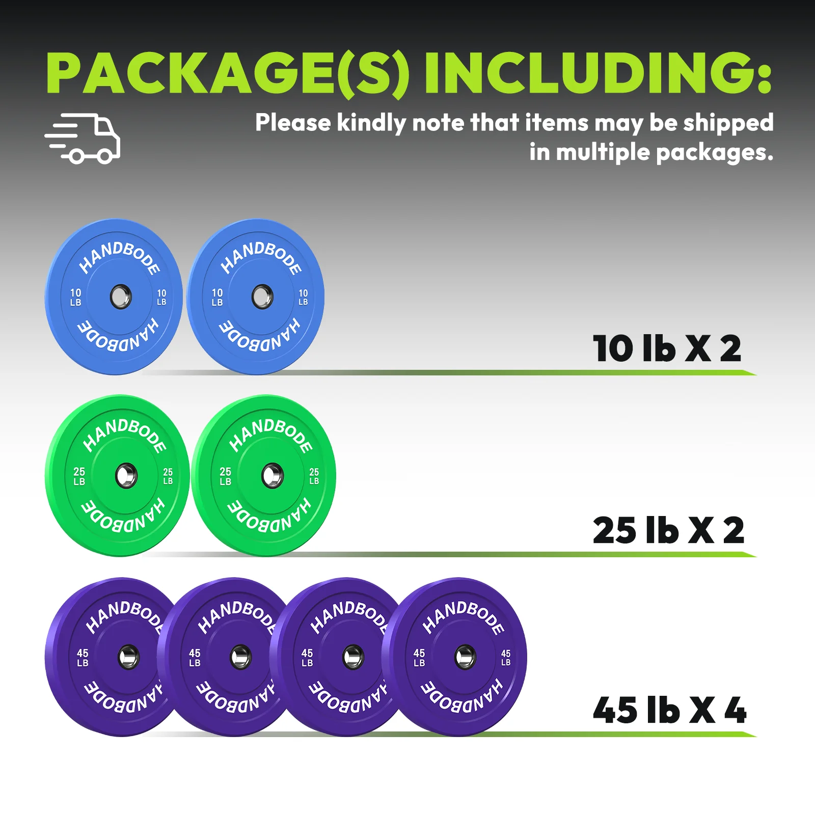 HANDBODE Bumper Plates Olympic Weight Plates, Colored Rubber plate for Weight Lifting and Strength Training 140LB - Image 35