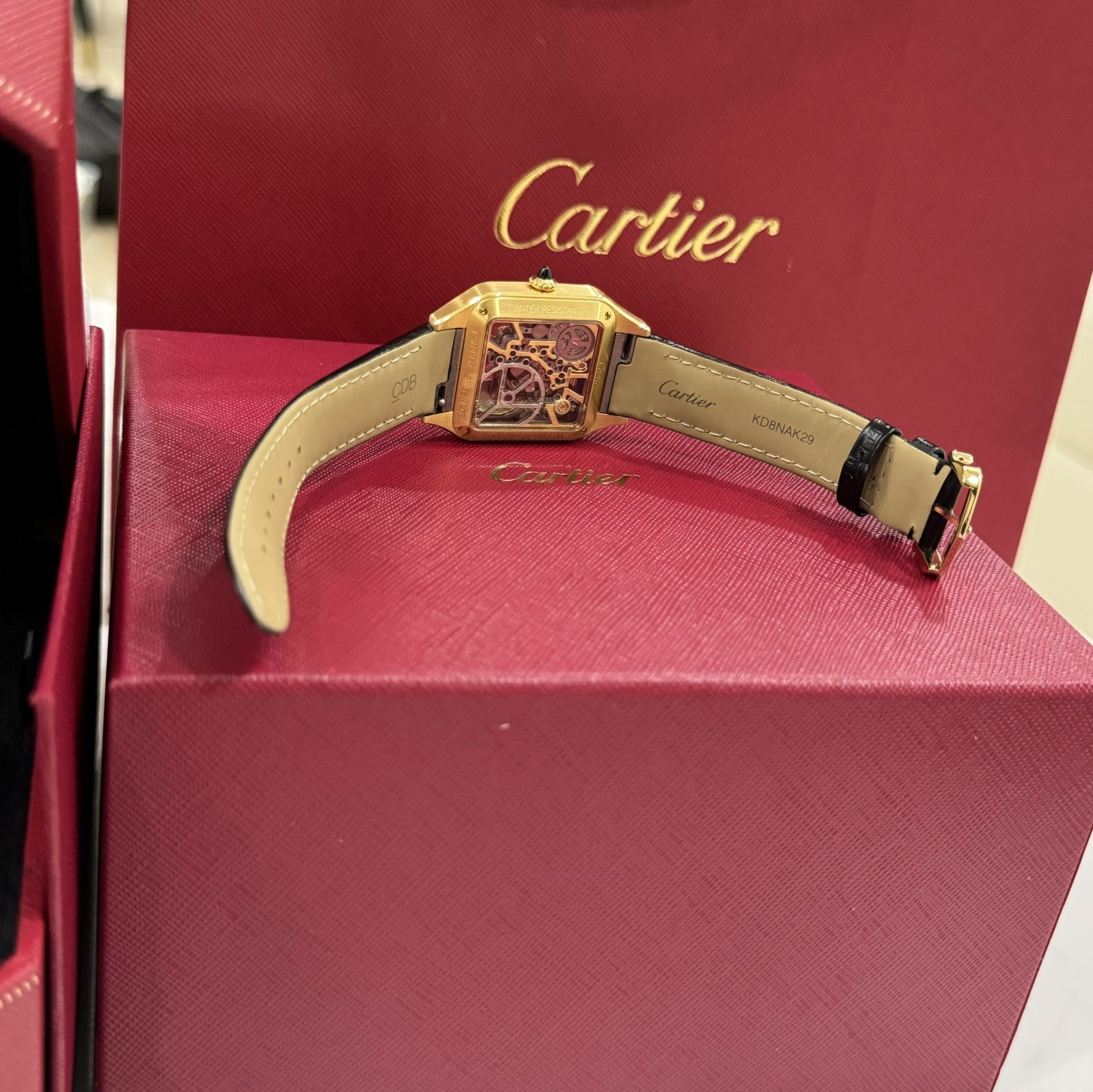 Cartier Replica Watch Santos WHSA0031 Quartz Leather Strap 31x43mm - Top club